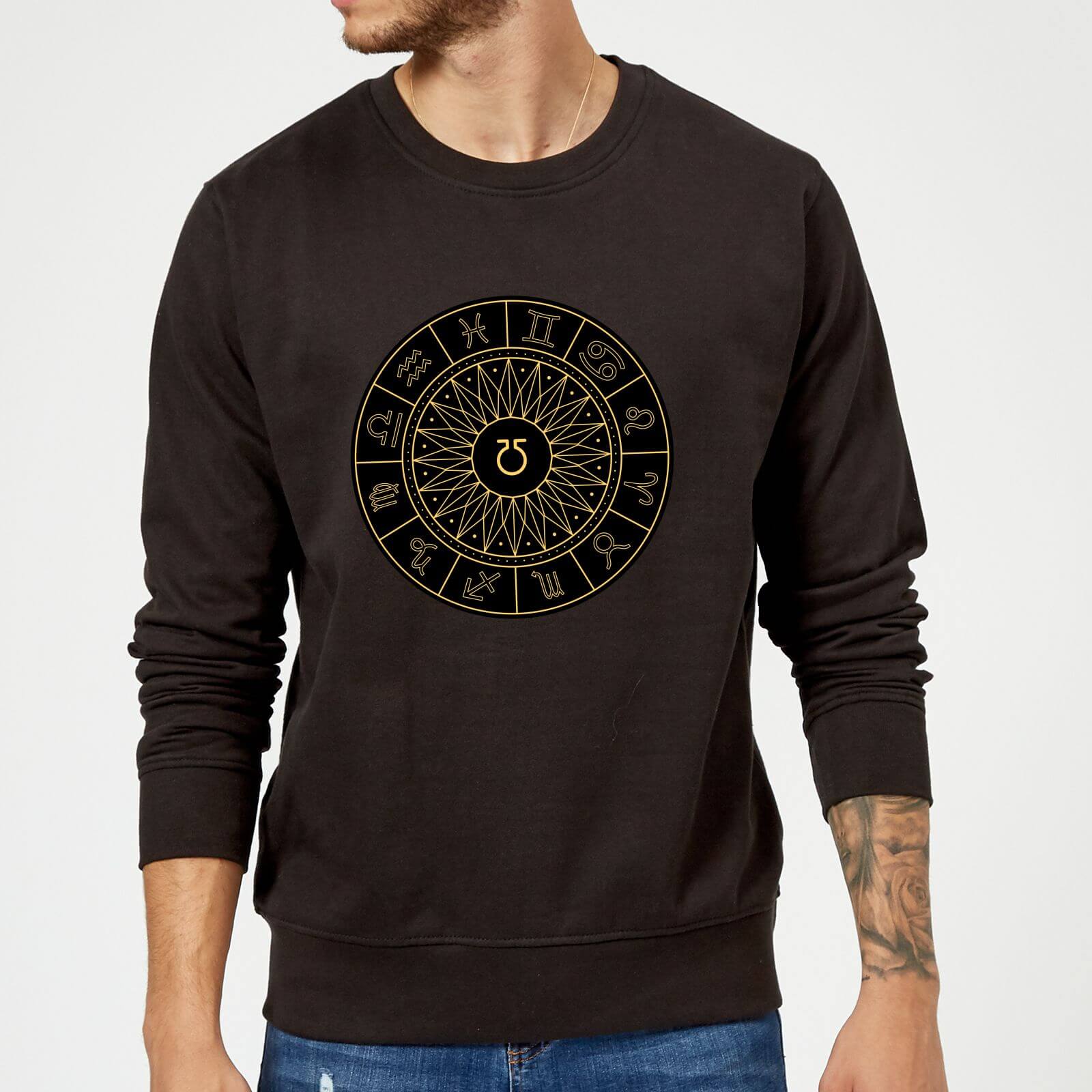 Decorative Horoscope Symbols Sweatshirt - Black - XL - Black