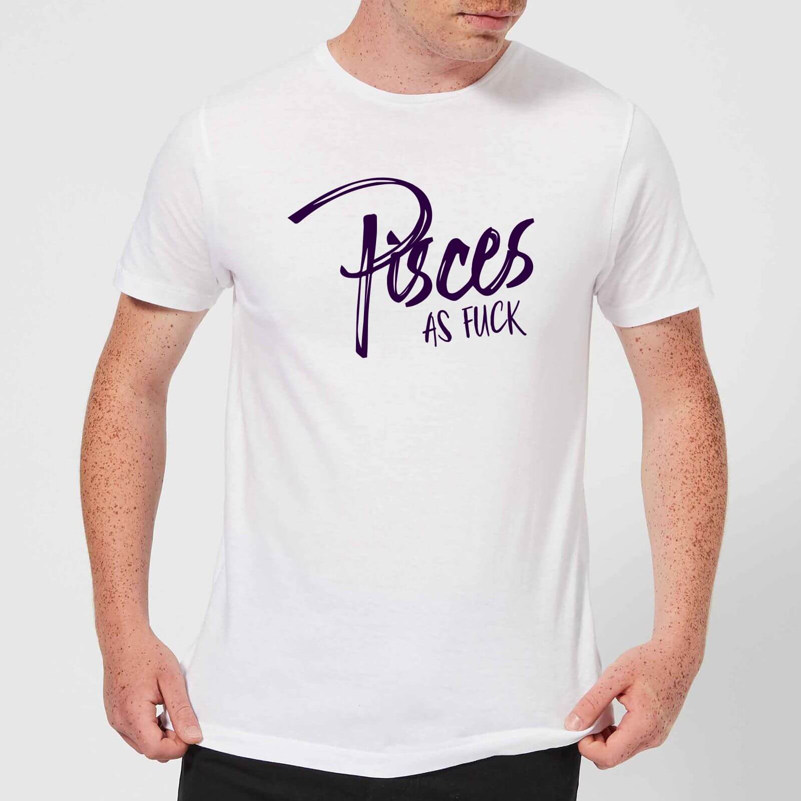 Pisces As Fuck Men's T-Shirt - White - XS - White