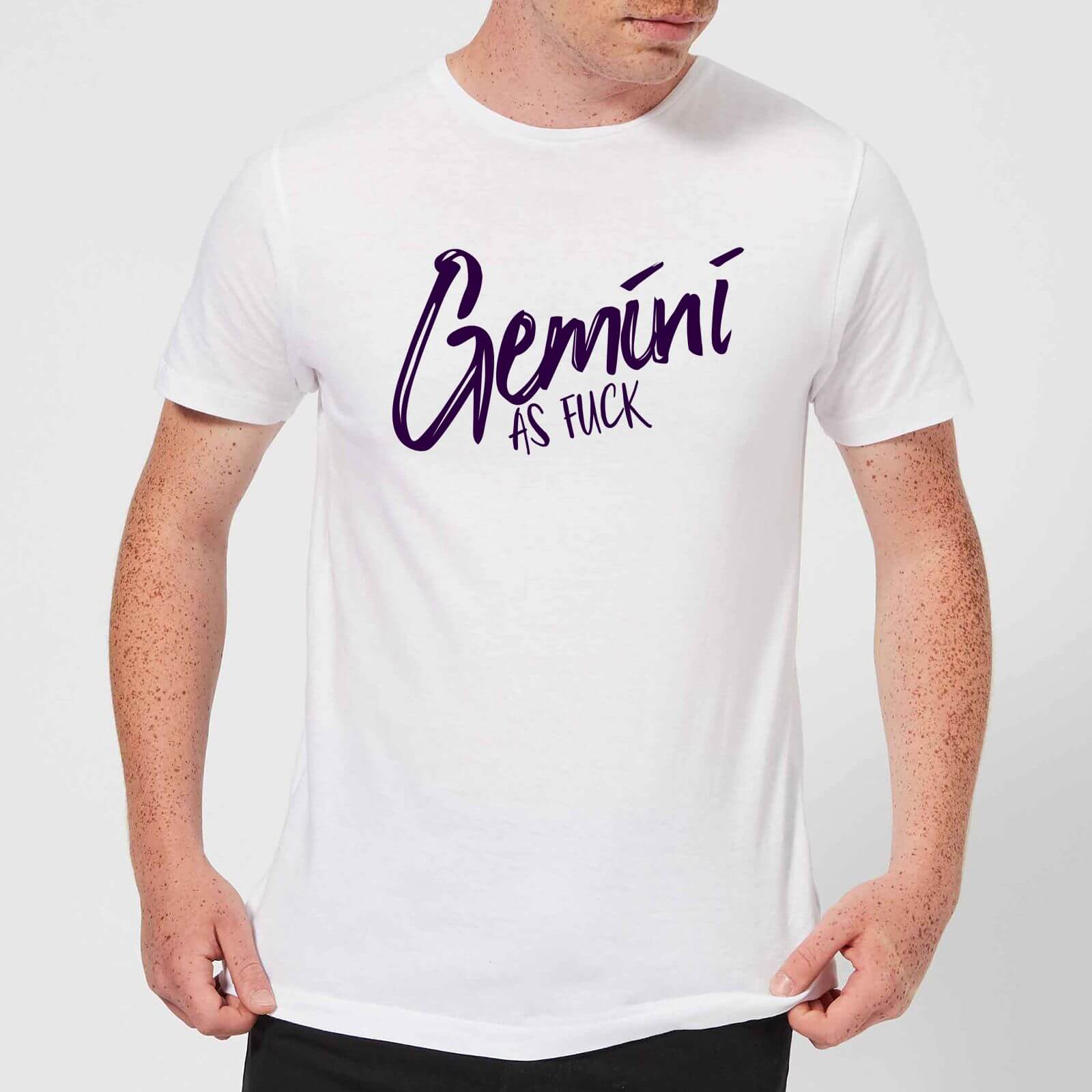 Gemini As Fuck Men's T-Shirt - White - XXL - White