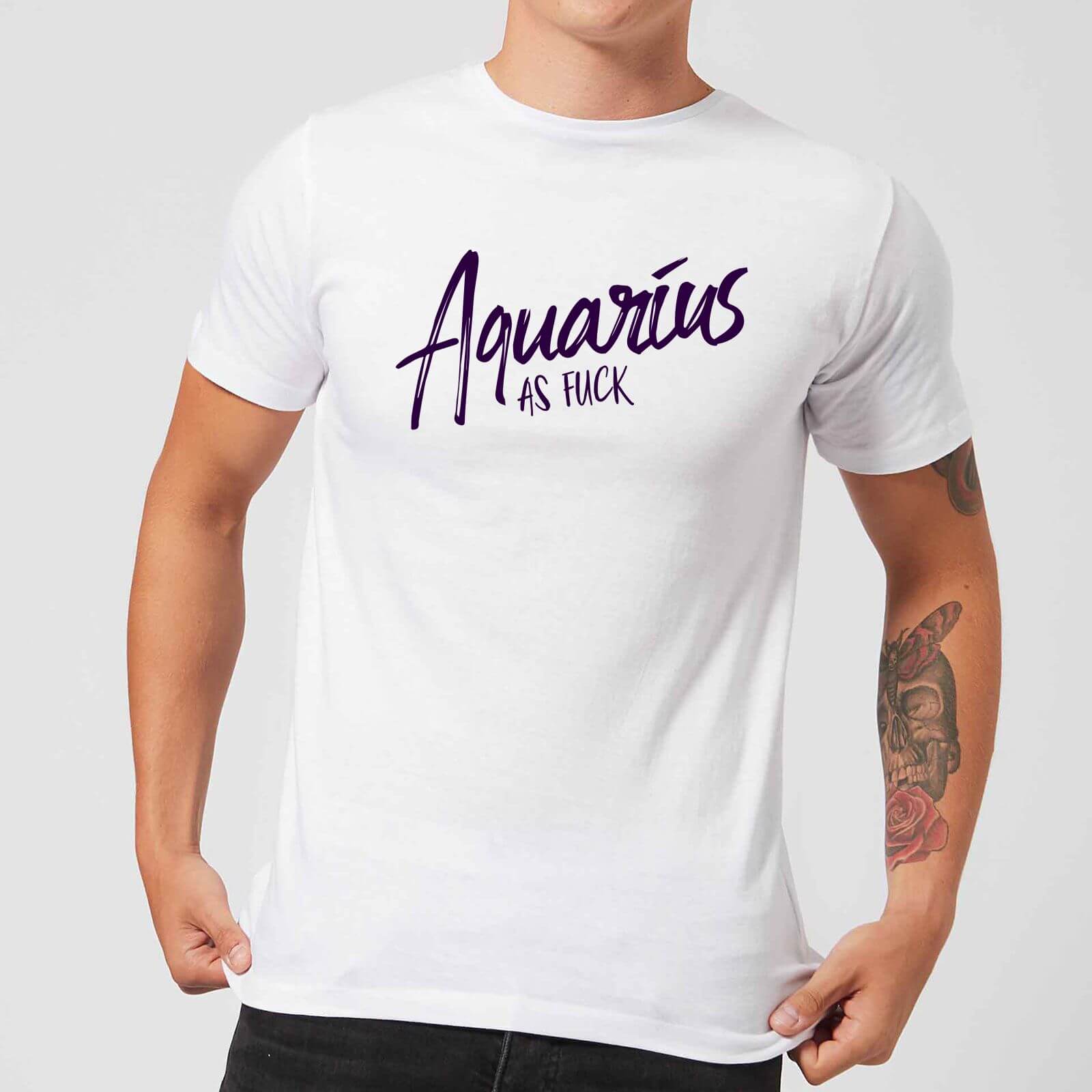 Aquarius As Fuck Men's T-Shirt - White - XS - White