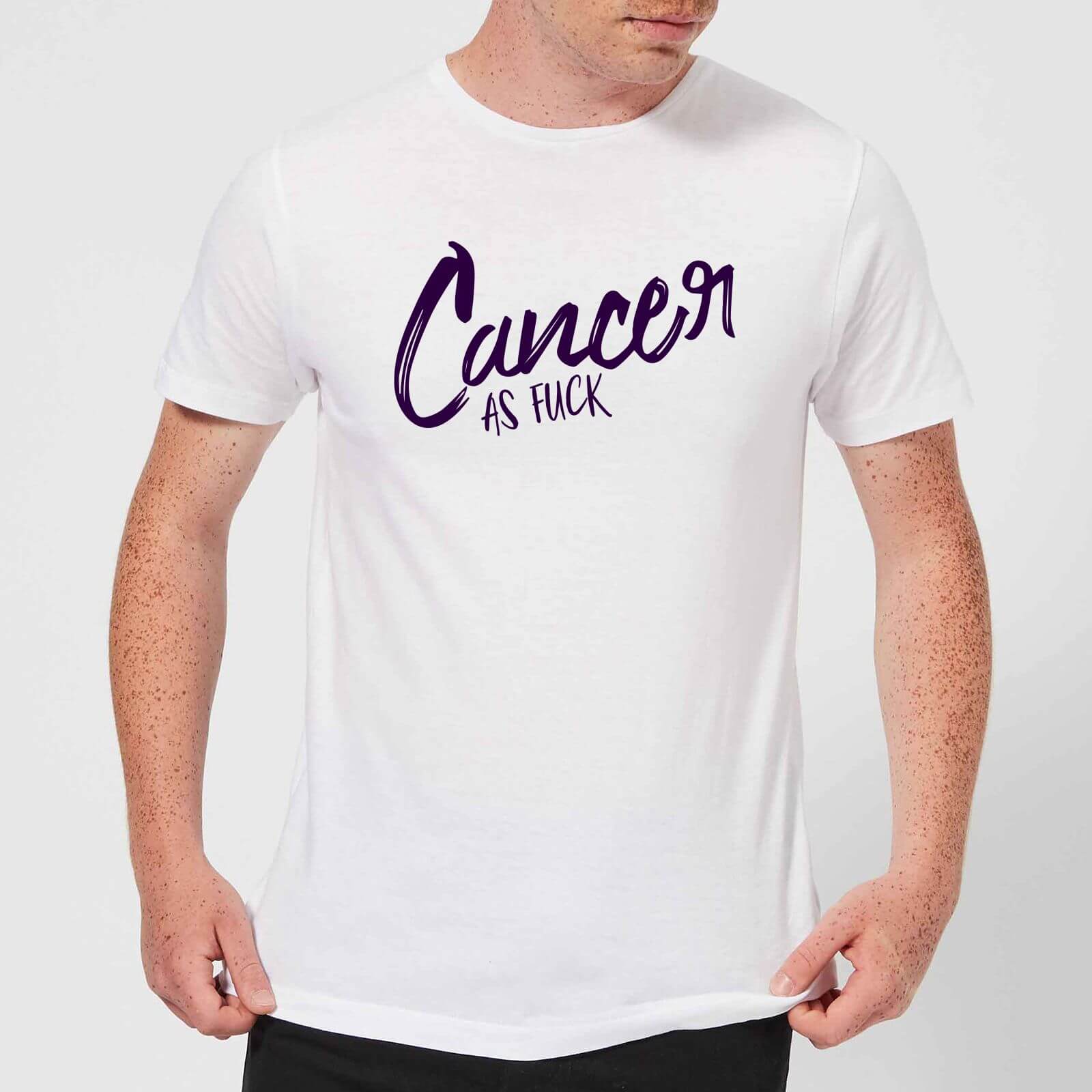 Cancer As Fuck Men's T-Shirt - White - XS - White