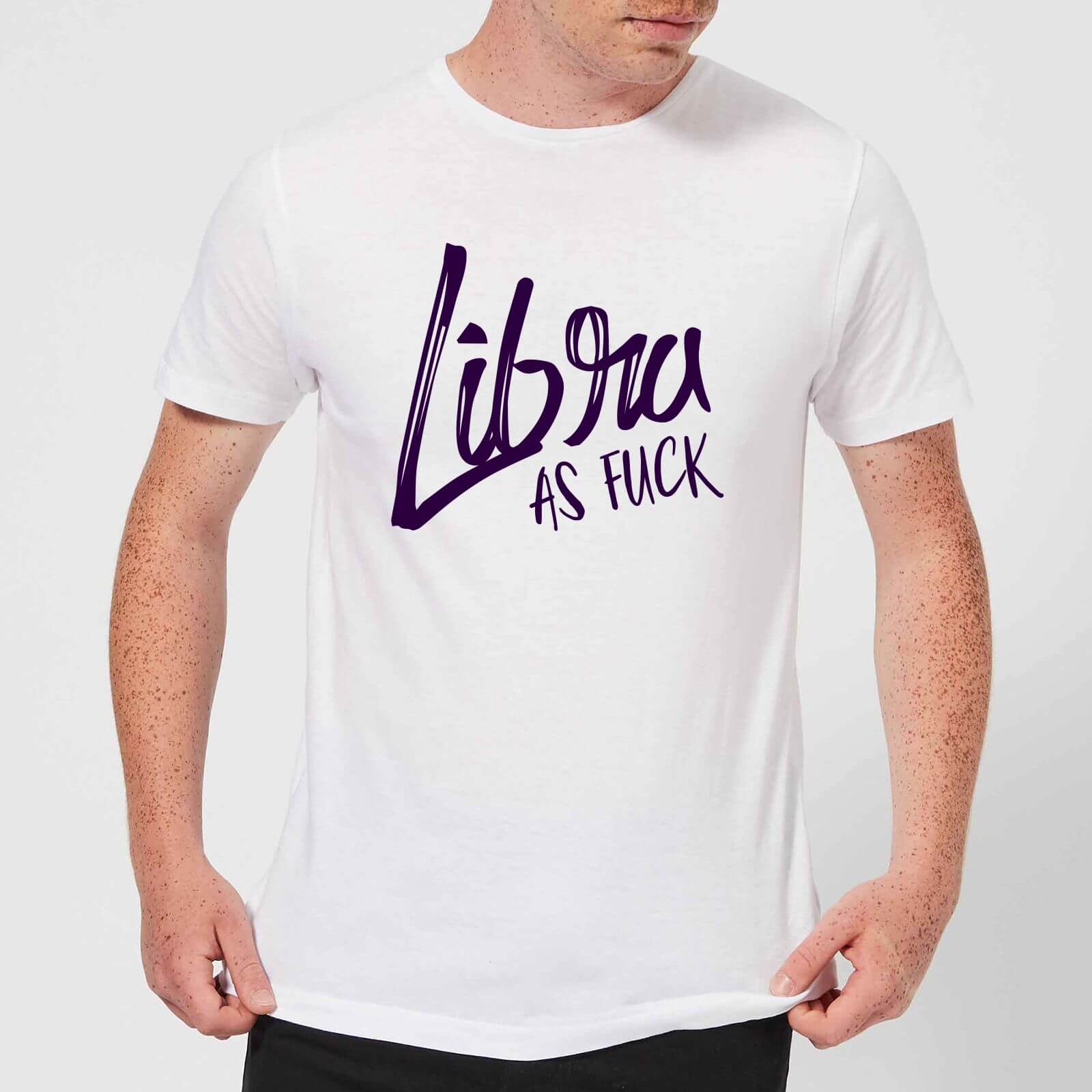 Libra As Fuck Men's T-Shirt - White - XS - White