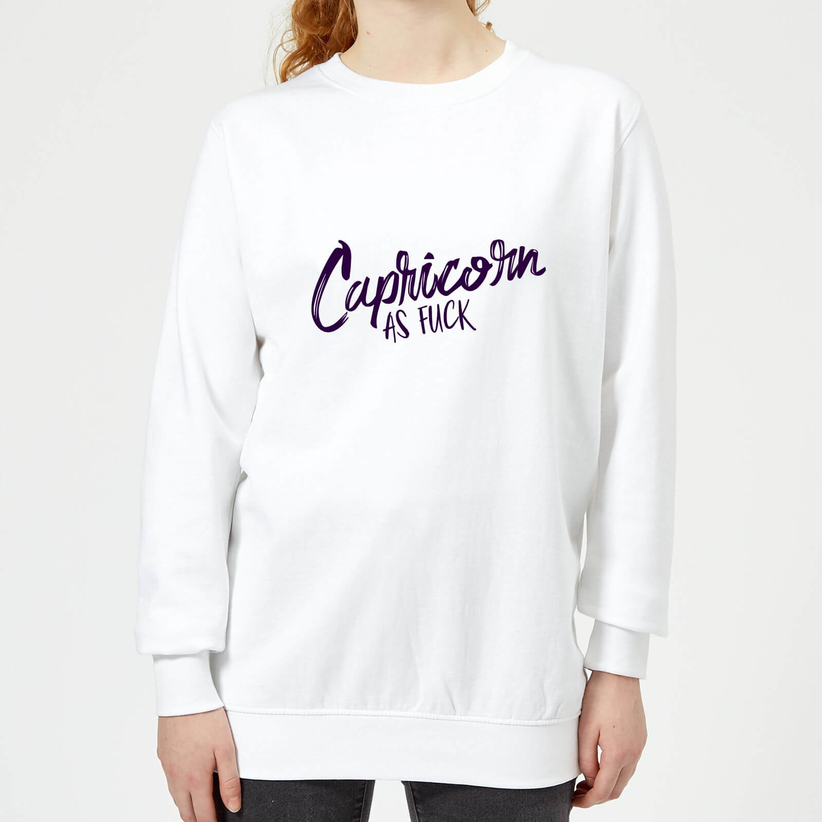 Capricorn As Fuck Women's Sweatshirt - White - XS - White