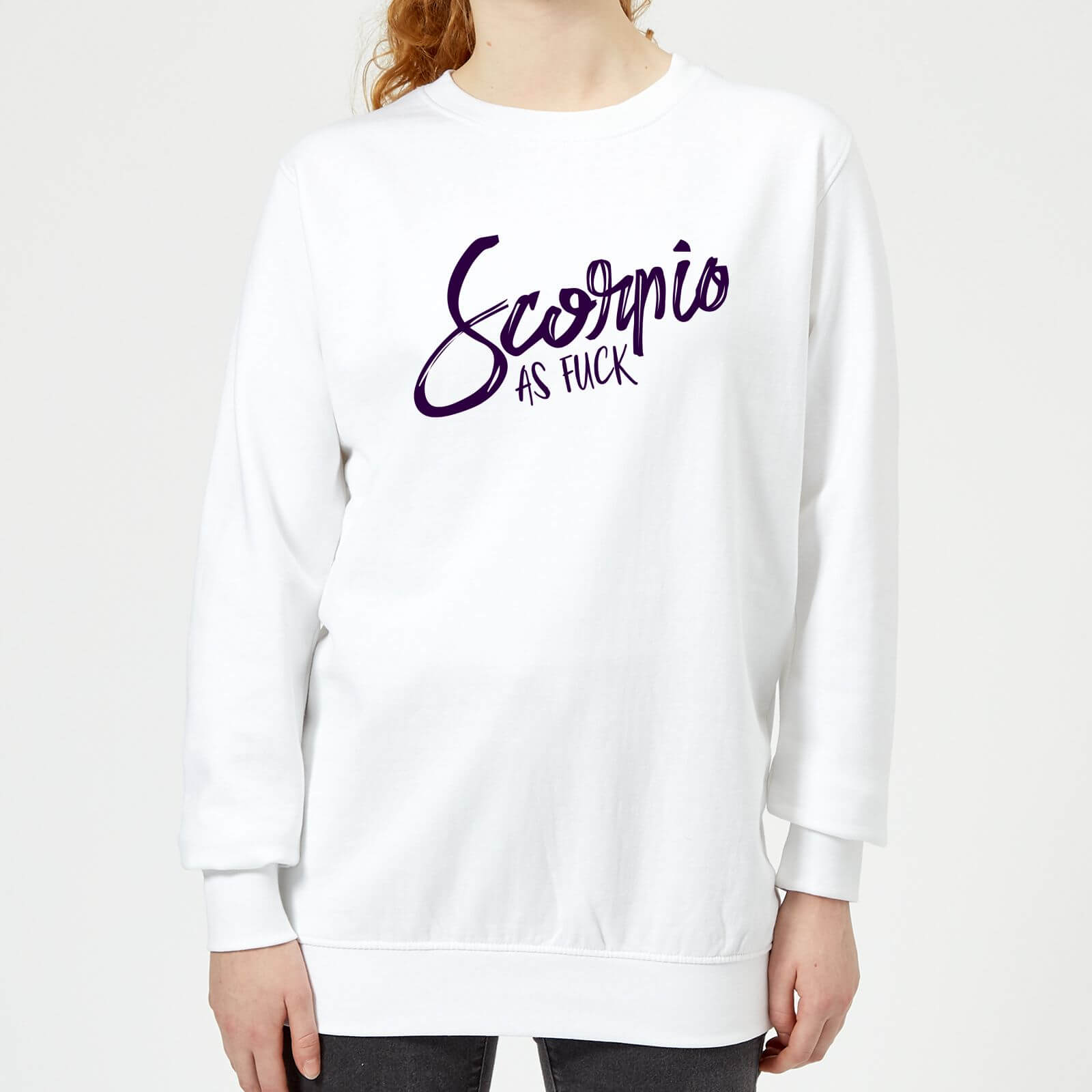 Scorpio As Fuck Women's Sweatshirt - White - XS - White