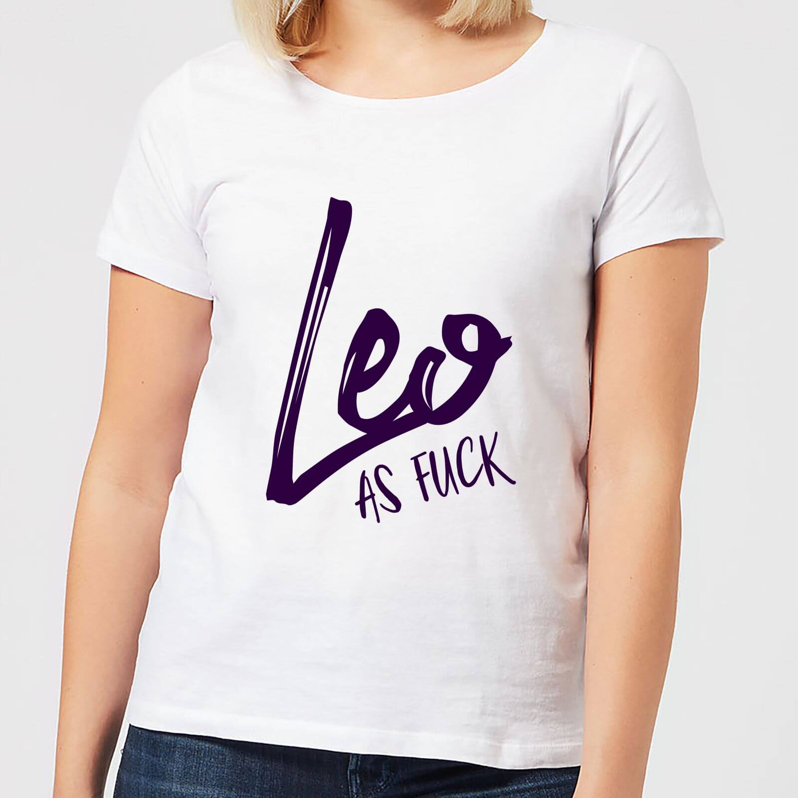 Leo As Fuck Women's T-Shirt - White - S