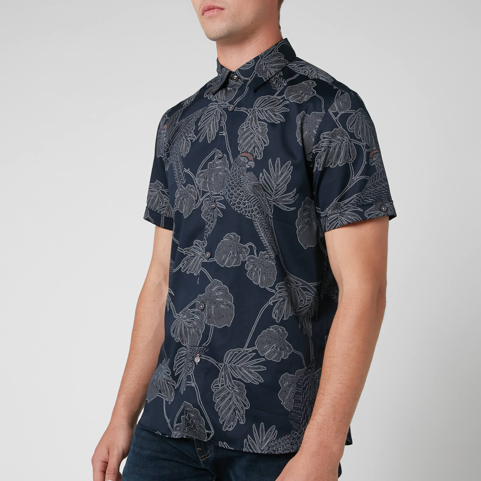Ted Baker Men's Downdog Print Shirt - Navy - XL/5