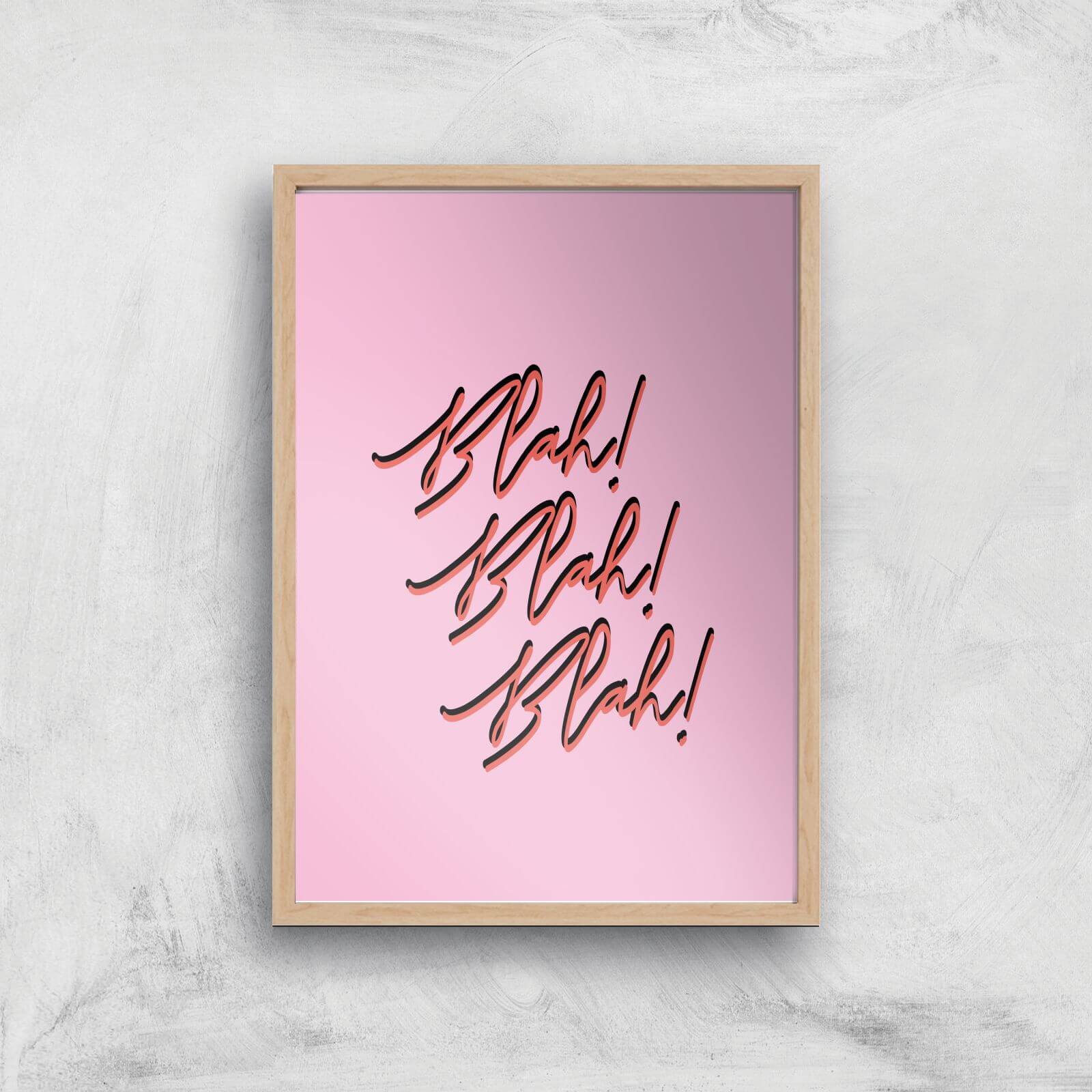 Blah Blah Blah! Giclee Art Print - A2 - Wooden Frame