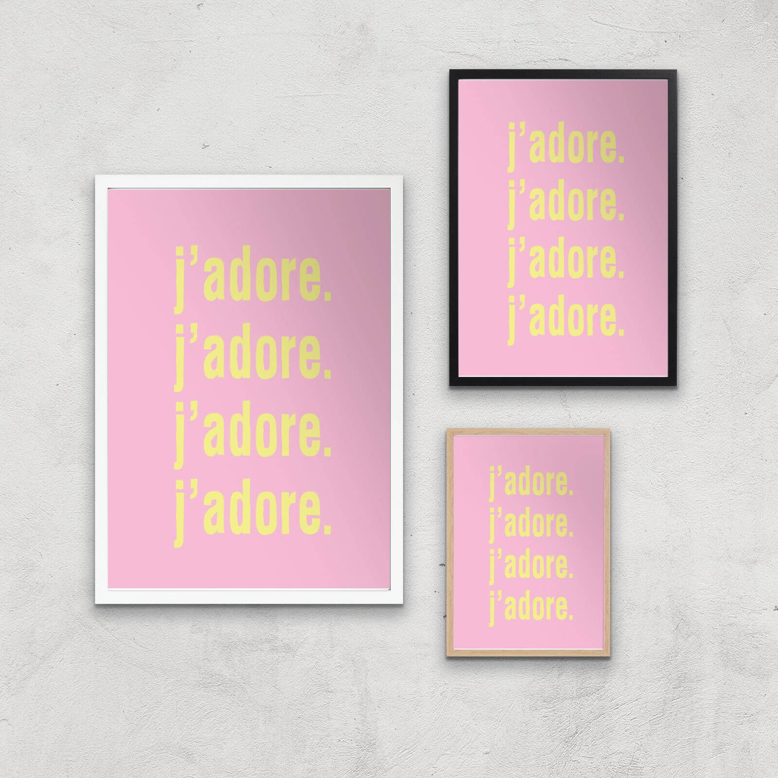 J'adore J'adore J'adore J'adore Giclee Art Print - A4 - Print Only