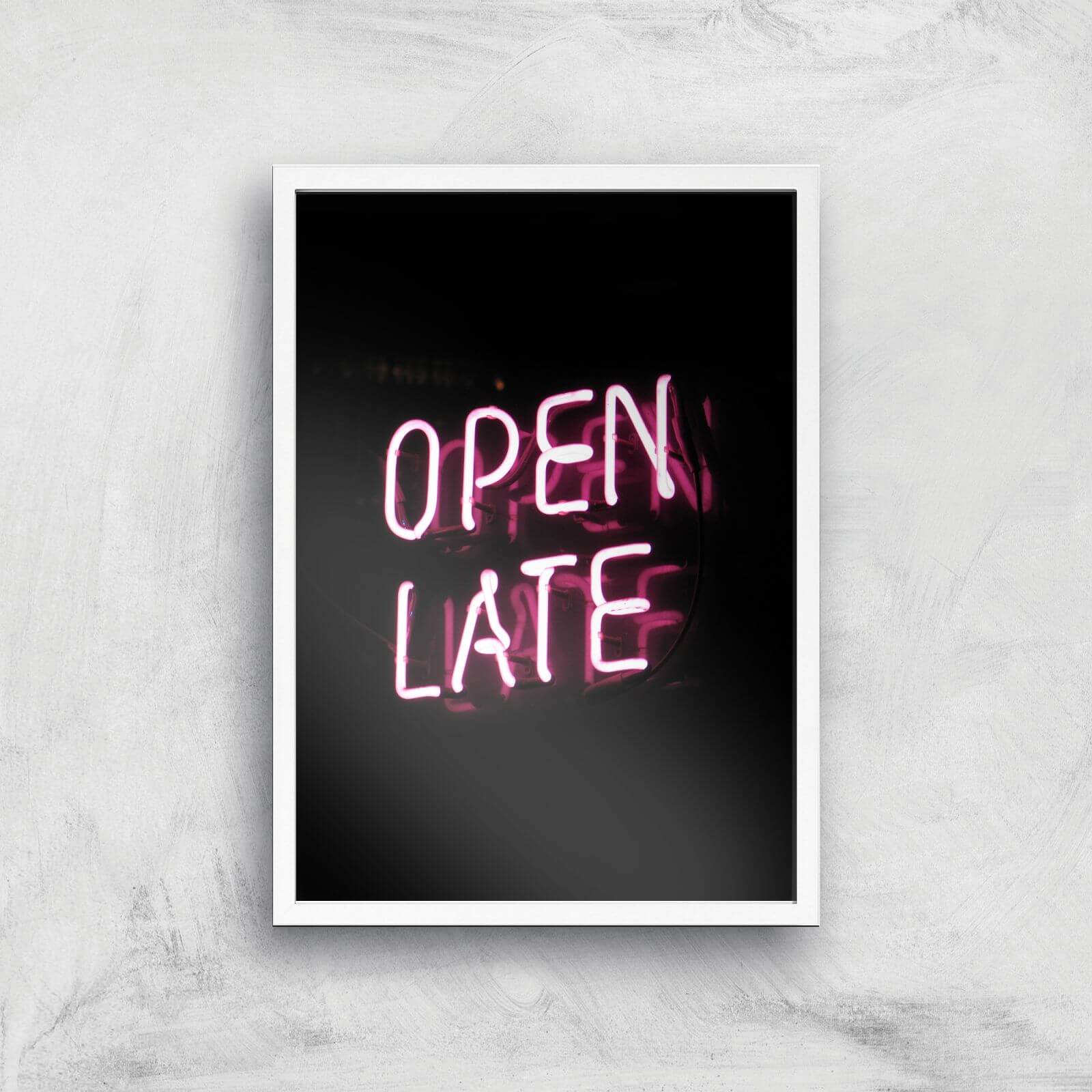 Open Late Giclee Art Print - A3 - White Frame