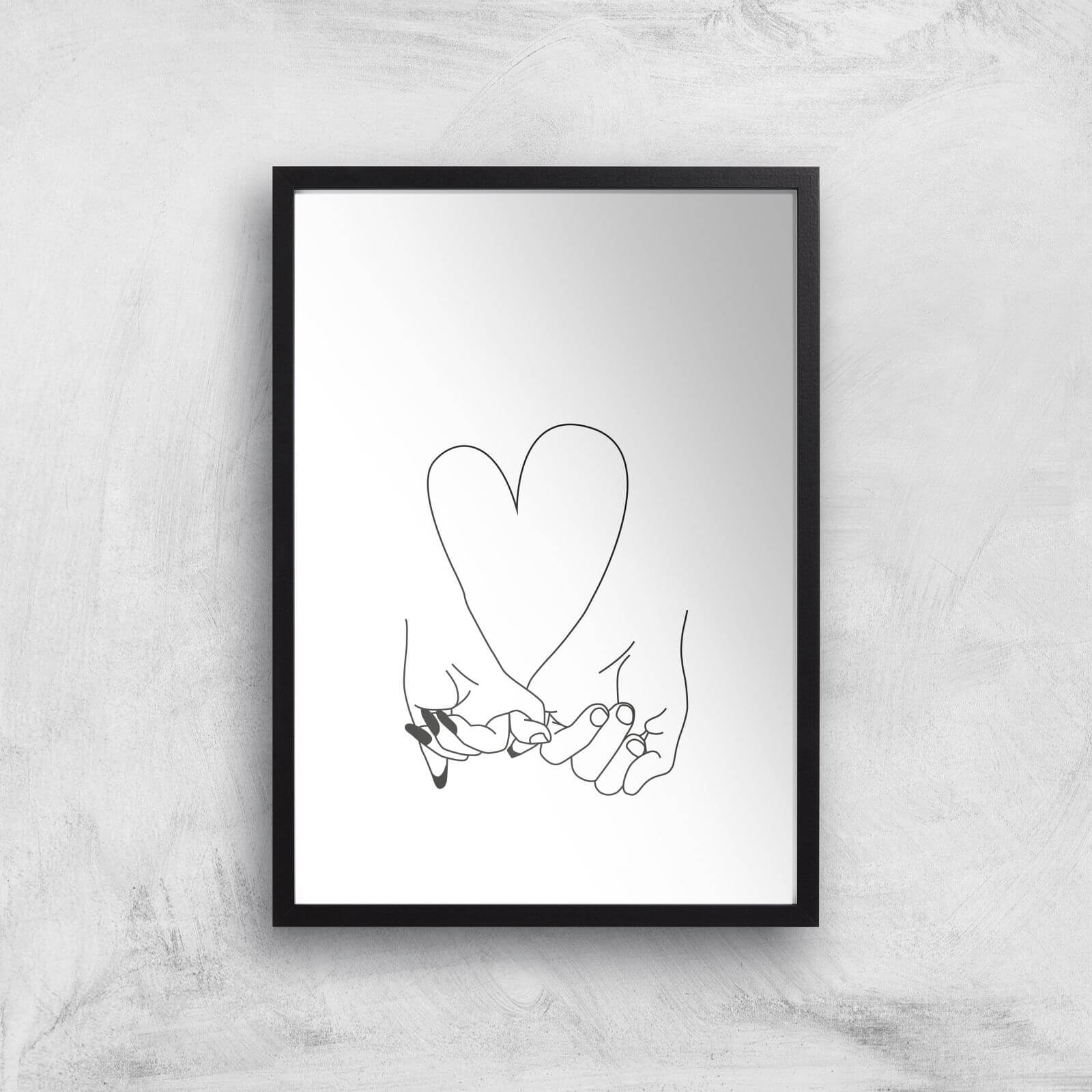 Pink Promise Giclee Art Print - A3 - Black Frame