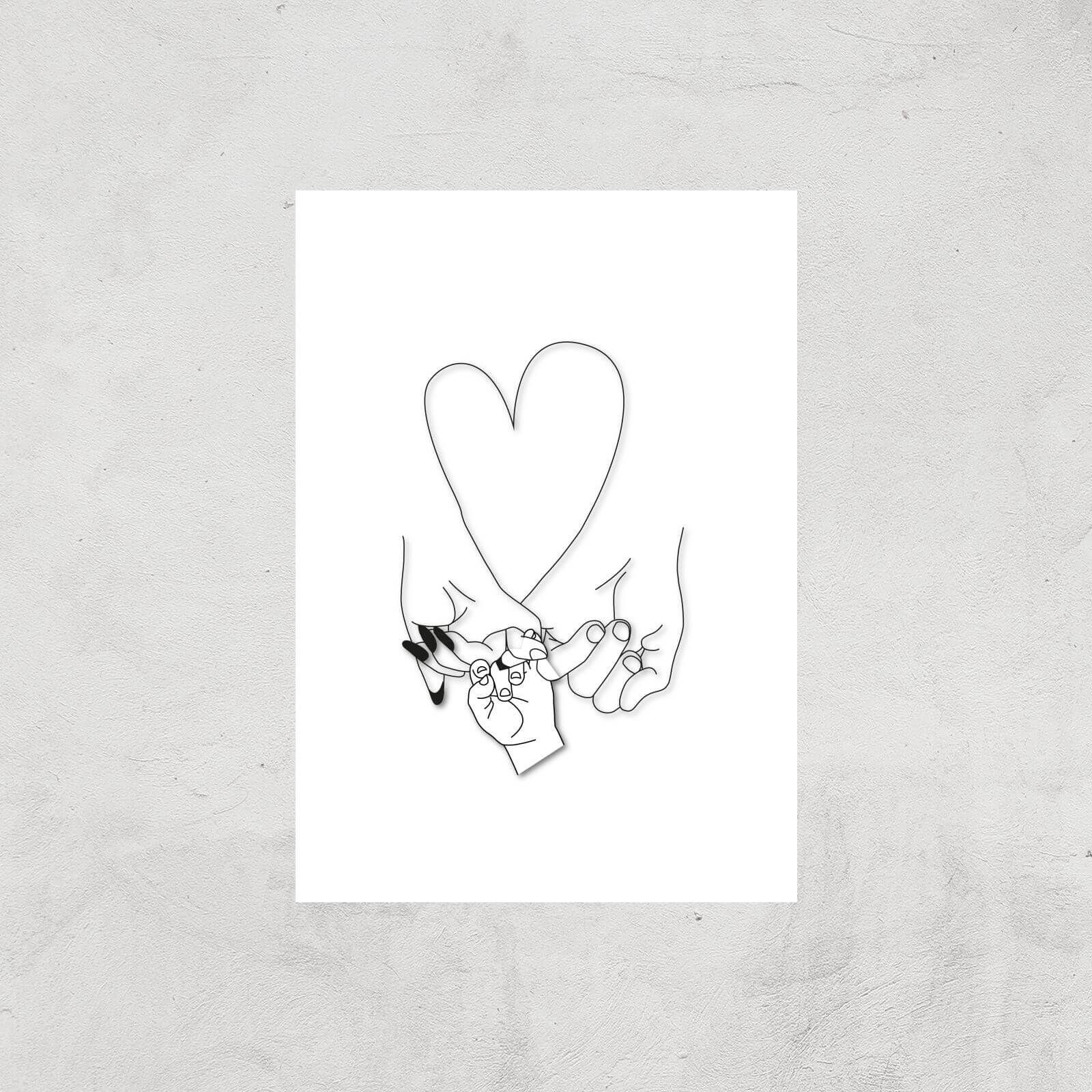 Parents Pinky Promise Giclee Art Print - A2 - Print Only