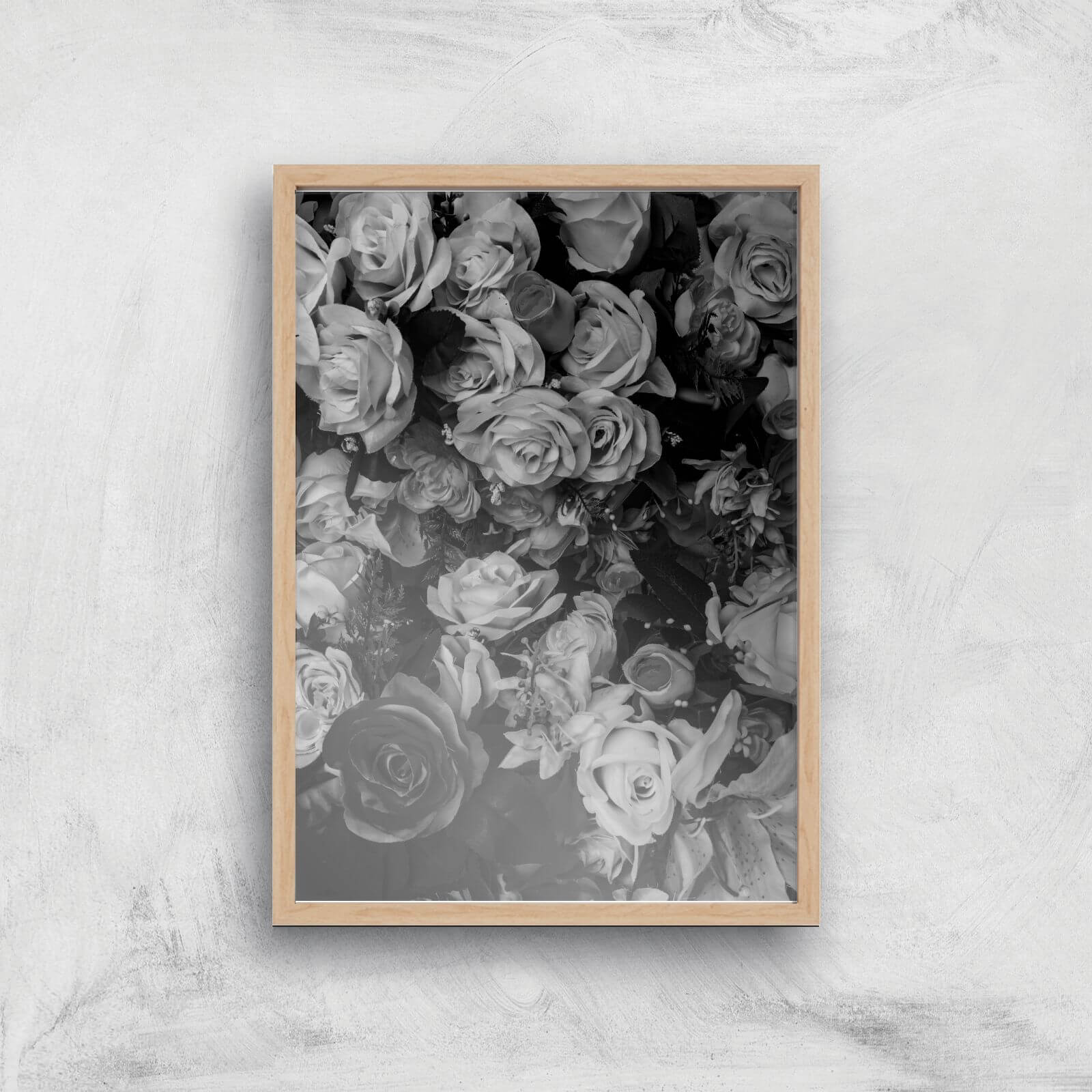 Florals At Midnight Giclee Art Print - A4 - Wooden Frame