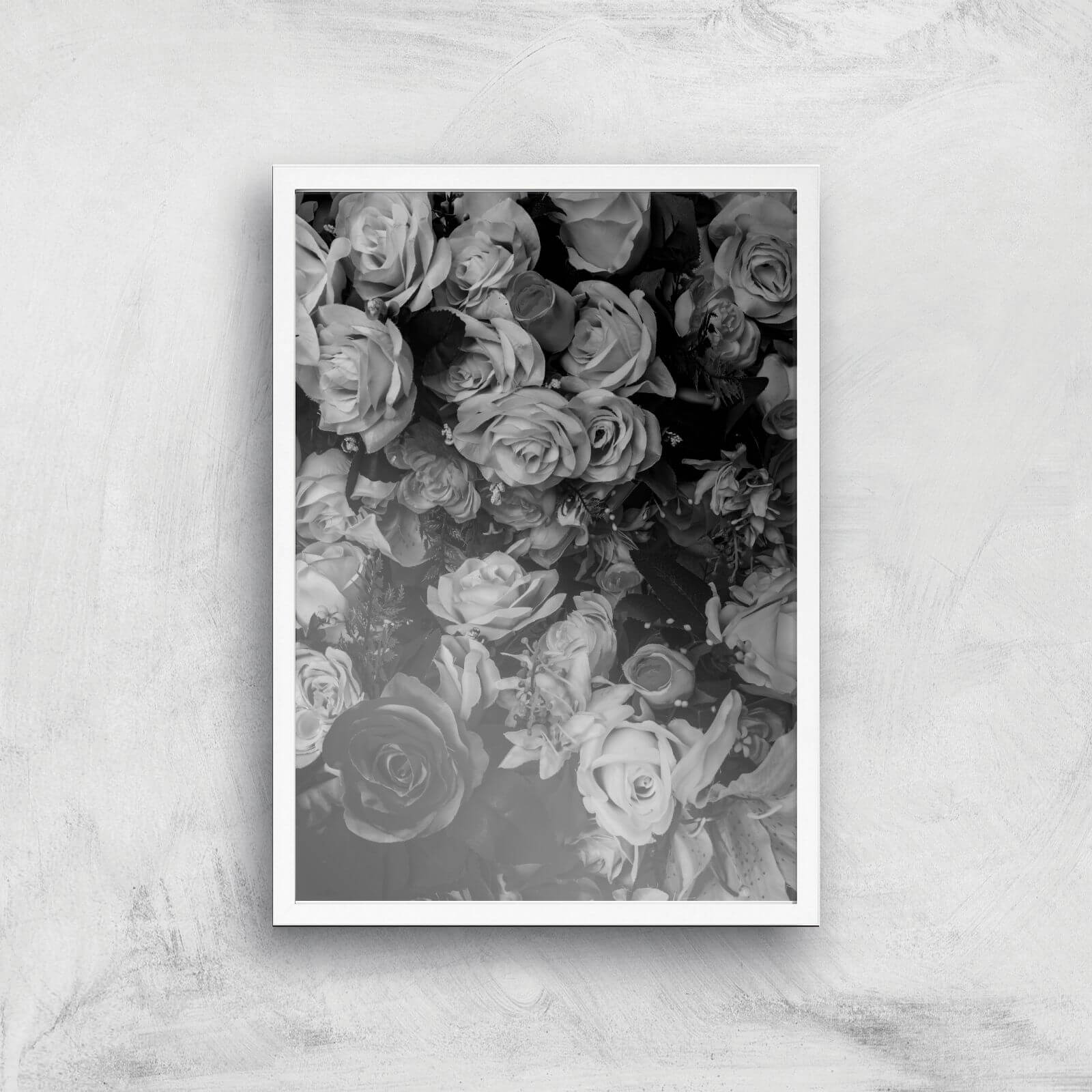 Florals At Midnight Giclee Art Print - A2 - White Frame
