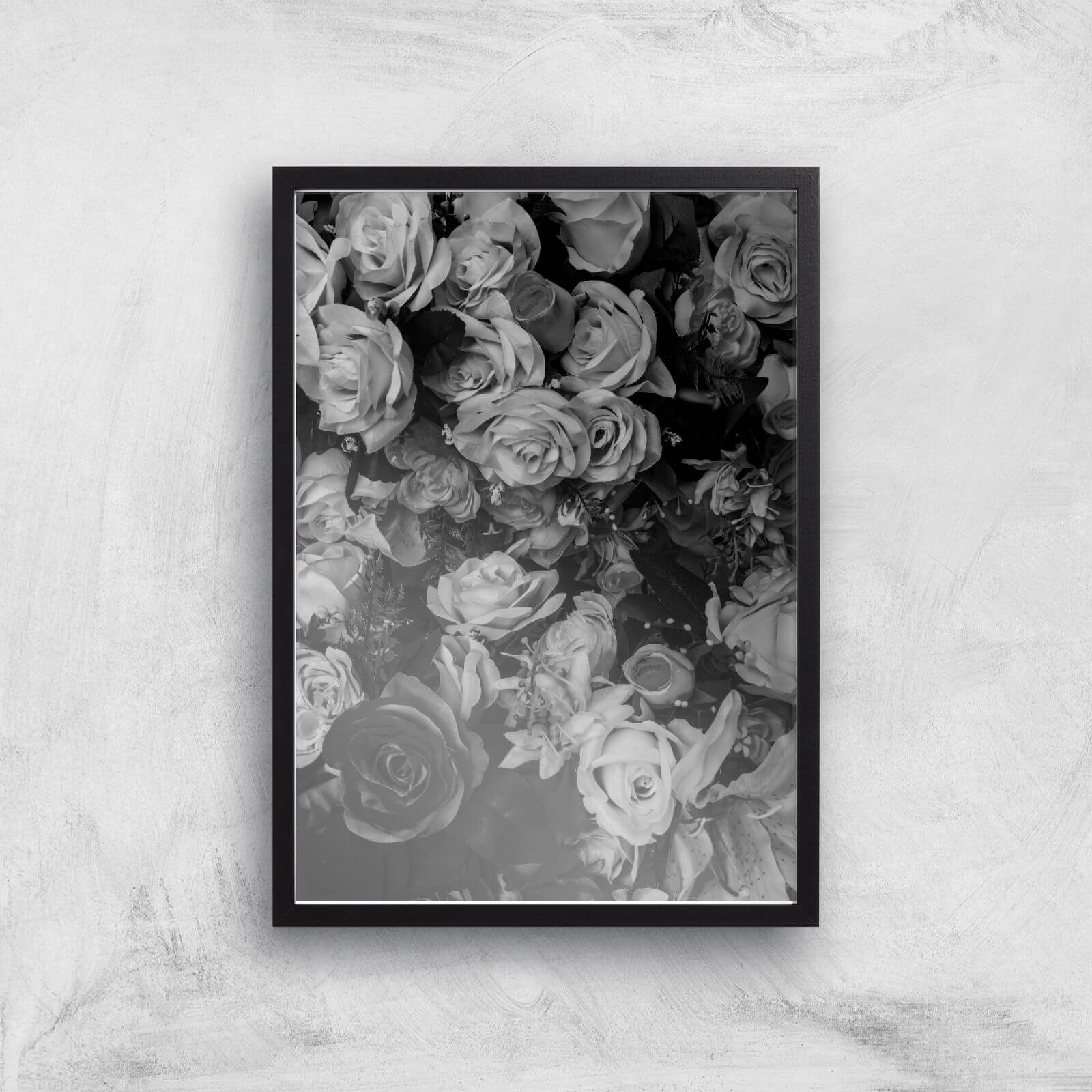 Florals At Midnight Giclee Art Print - A2 - Black Frame