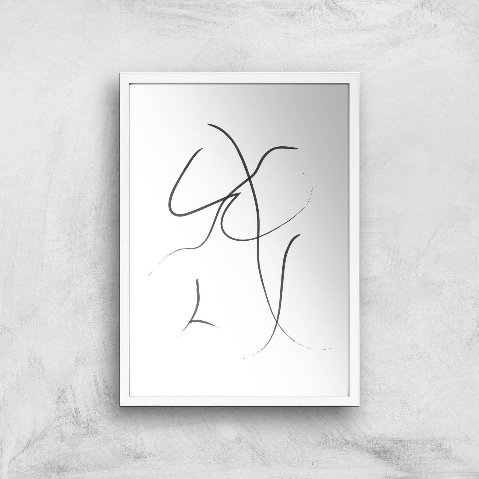 Nude Giclee Art Print - A3 - White Frame