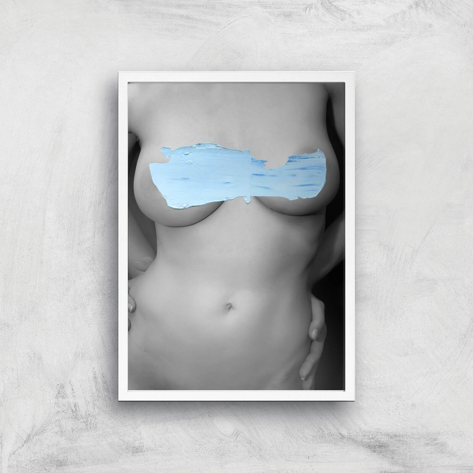 Blue Charm Giclee Art Print - A3 - White Frame