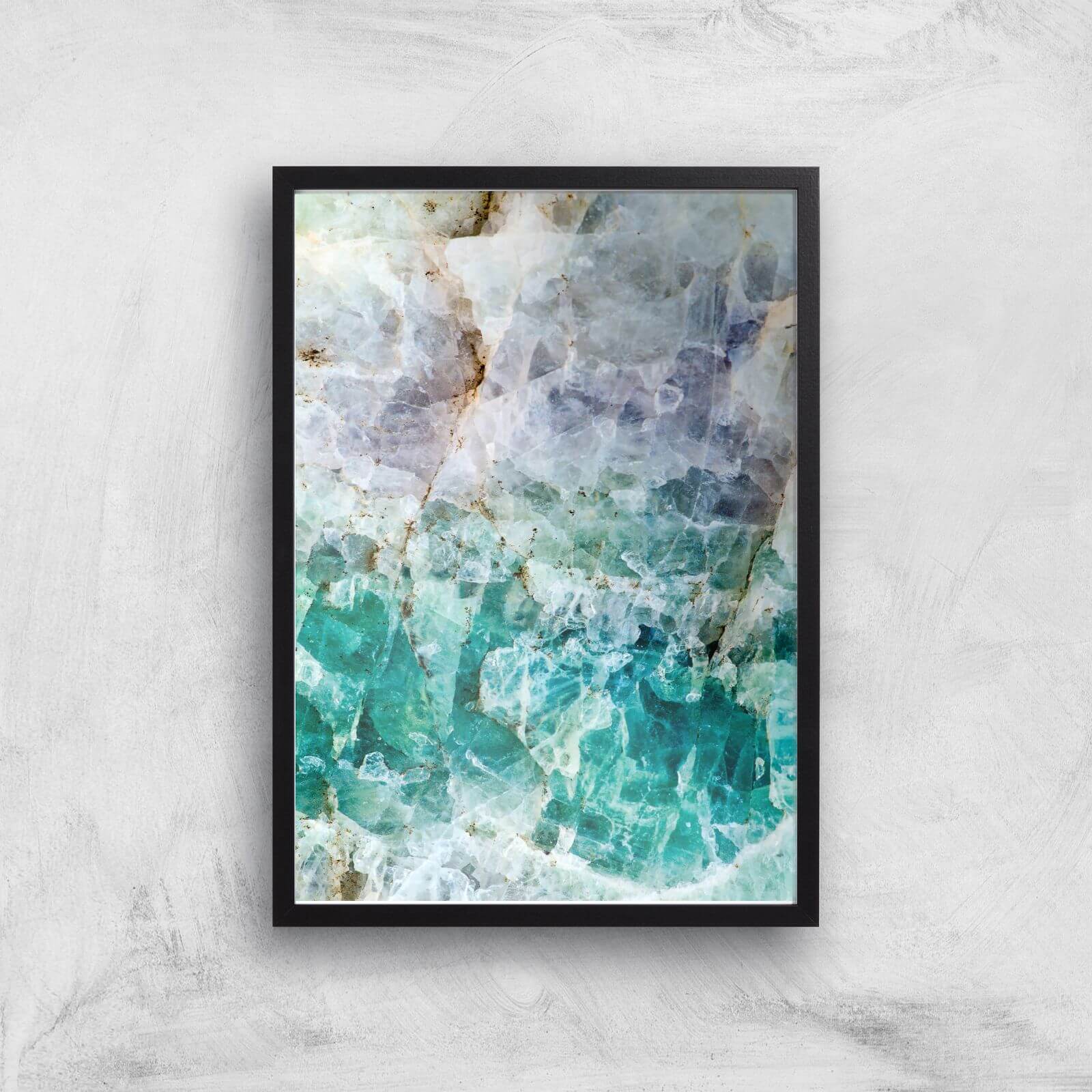 Turquoise Quartz Giclee Art Print - A3 - Black Frame