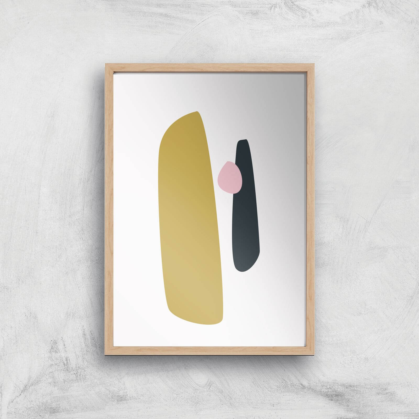 Stockholm Yellow Giclee Art Print - A3 - Wooden Frame