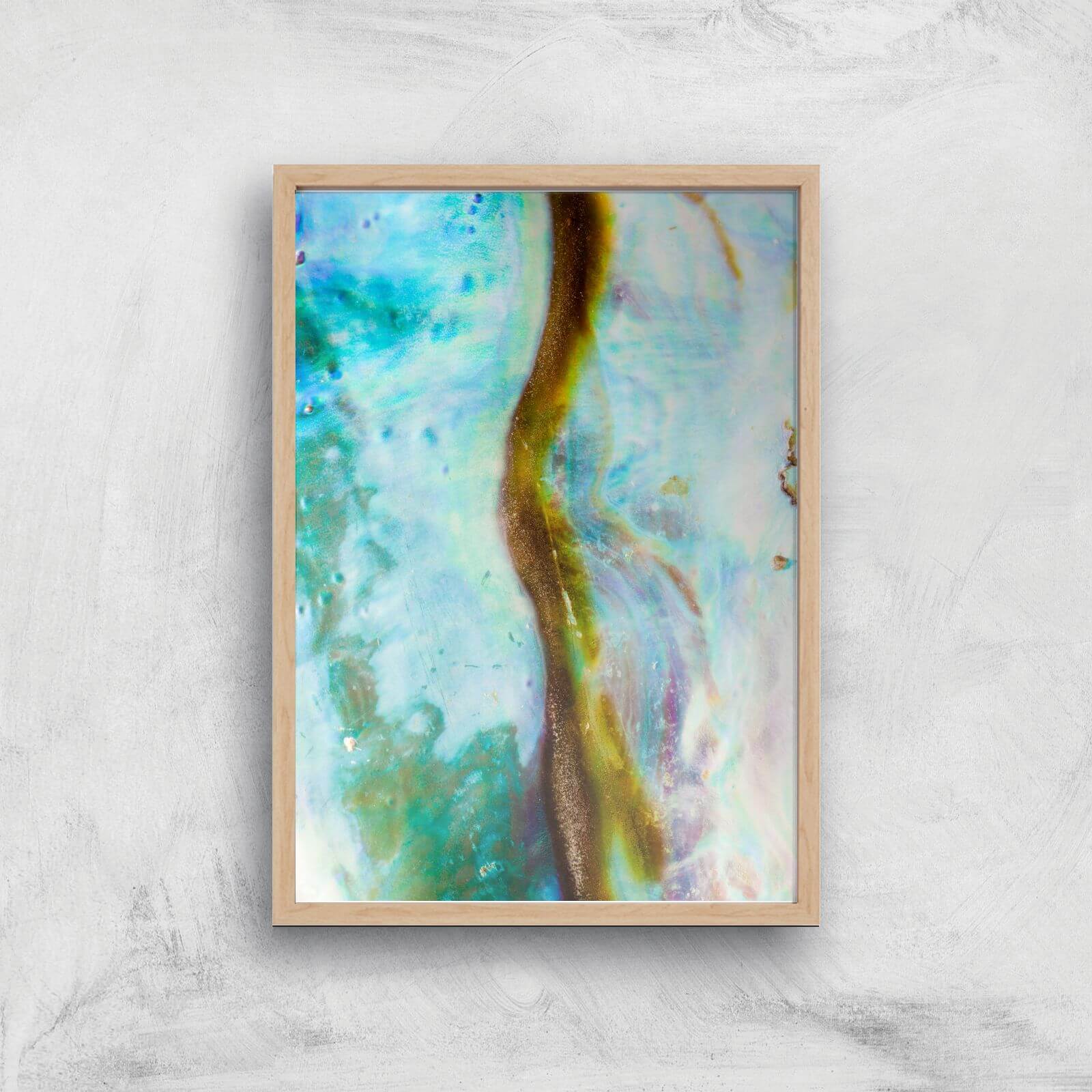 Glitter Pond Giclee Art Print - A4 - Wooden Frame