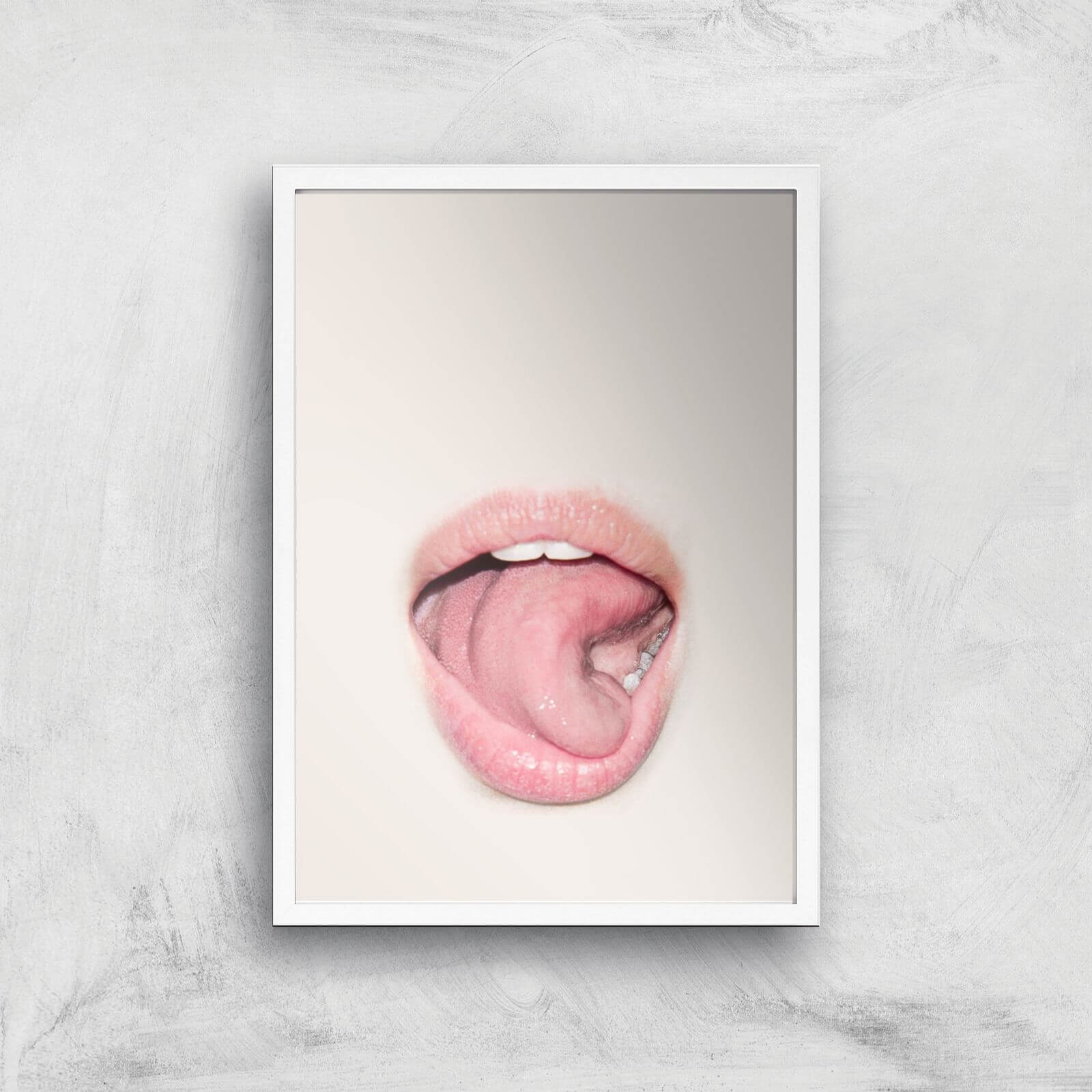 Lickety Lips Giclee Art Print - A3 - White Frame
