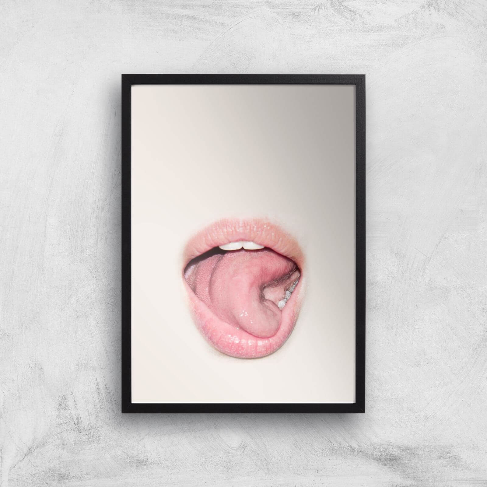 Lickety Lips Giclee Art Print - A3 - Black Frame
