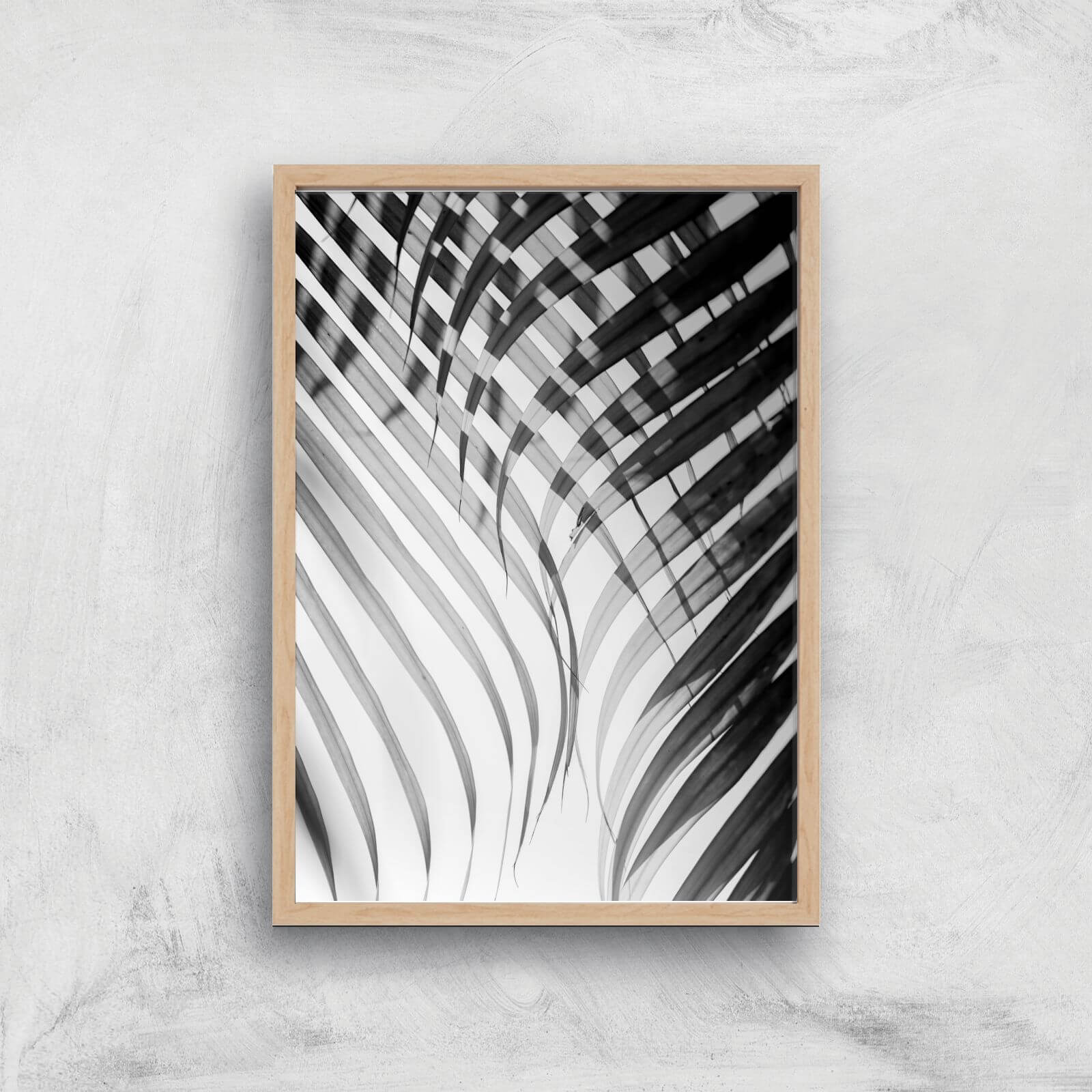 Tropical Curtain Giclee Art Print - A4 - Wooden Frame