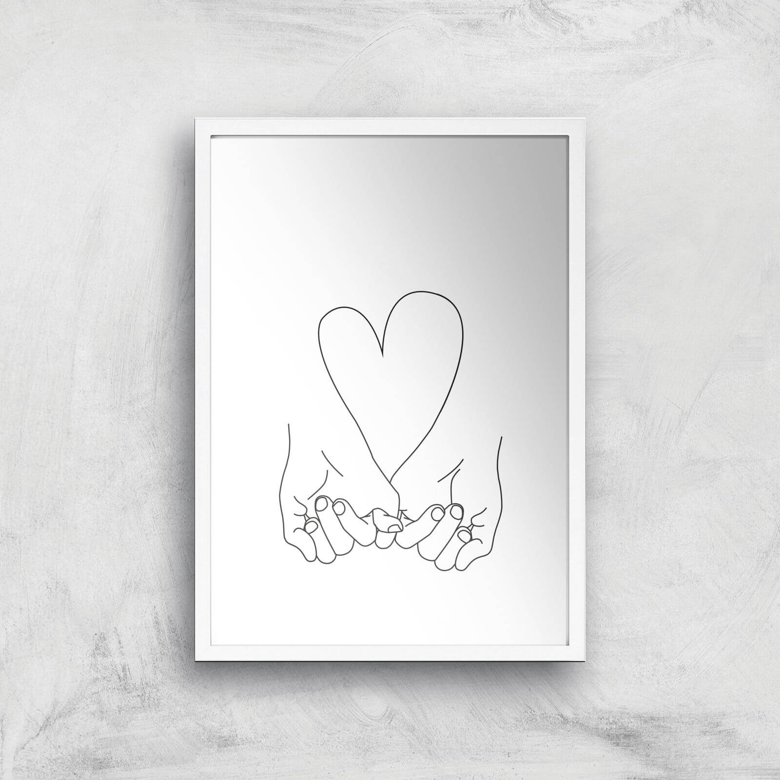 Pink Promise His + His Giclee Art Print - A3 - White Frame