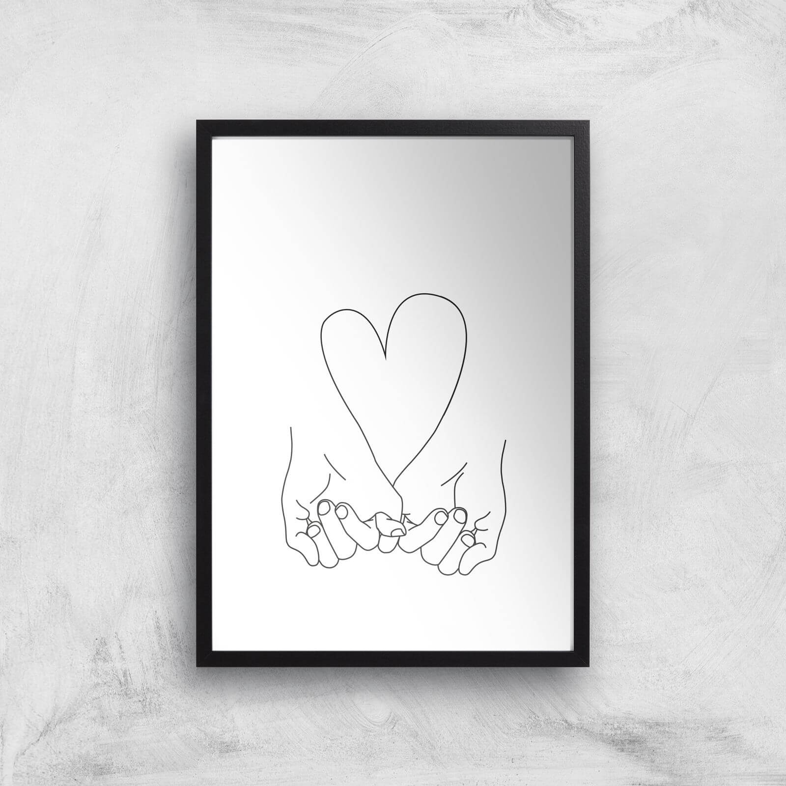 Pink Promise His + His Giclee Art Print - A3 - Black Frame