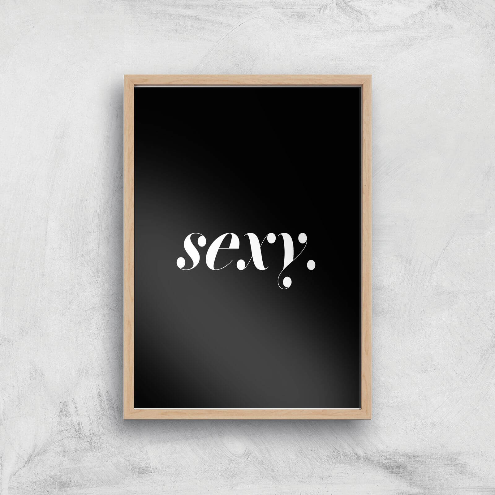 Dark Sexy Giclee Art Print - A4 - Wooden Frame