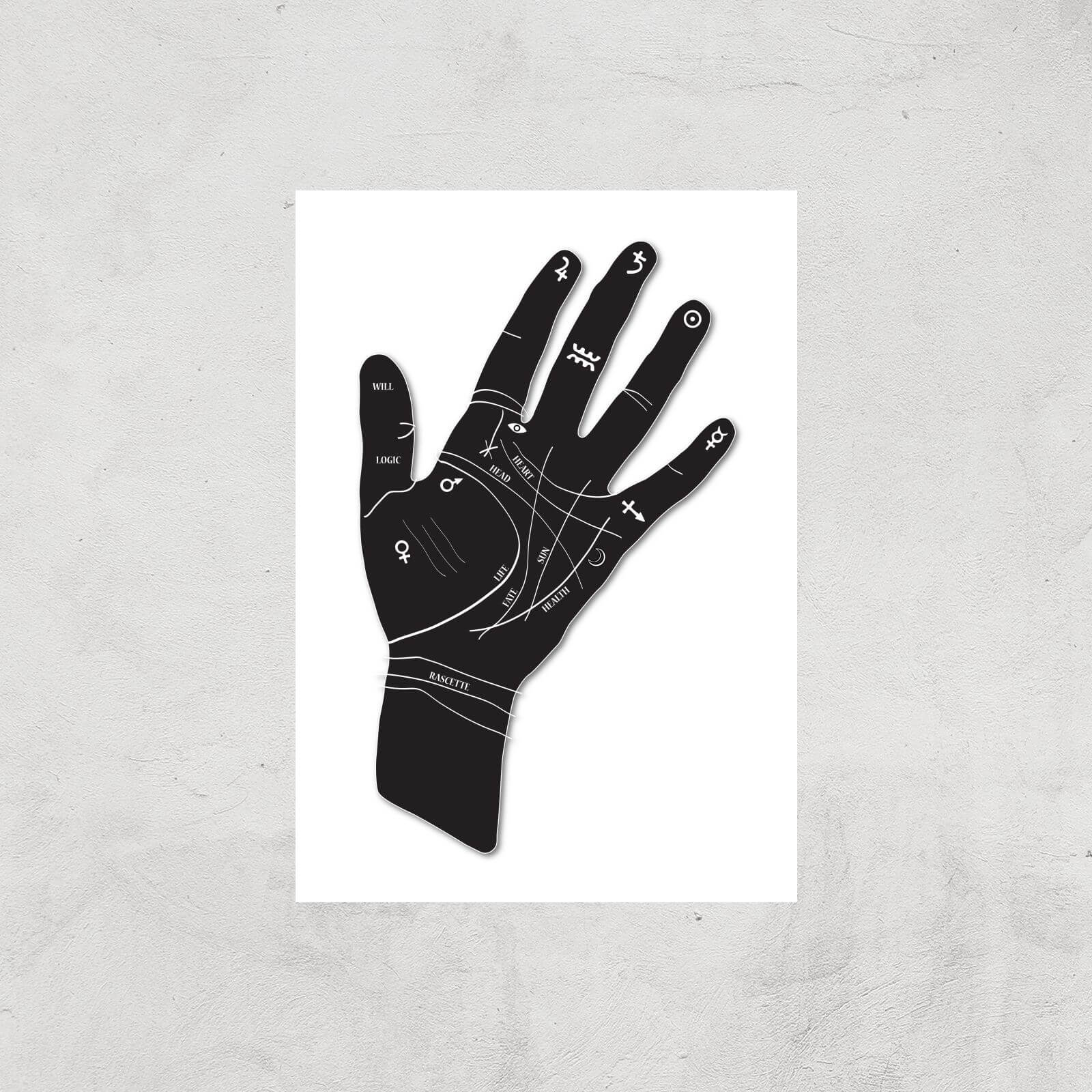 Palmistry Hand Symbols Giclee Art Print - A2 - Print Only