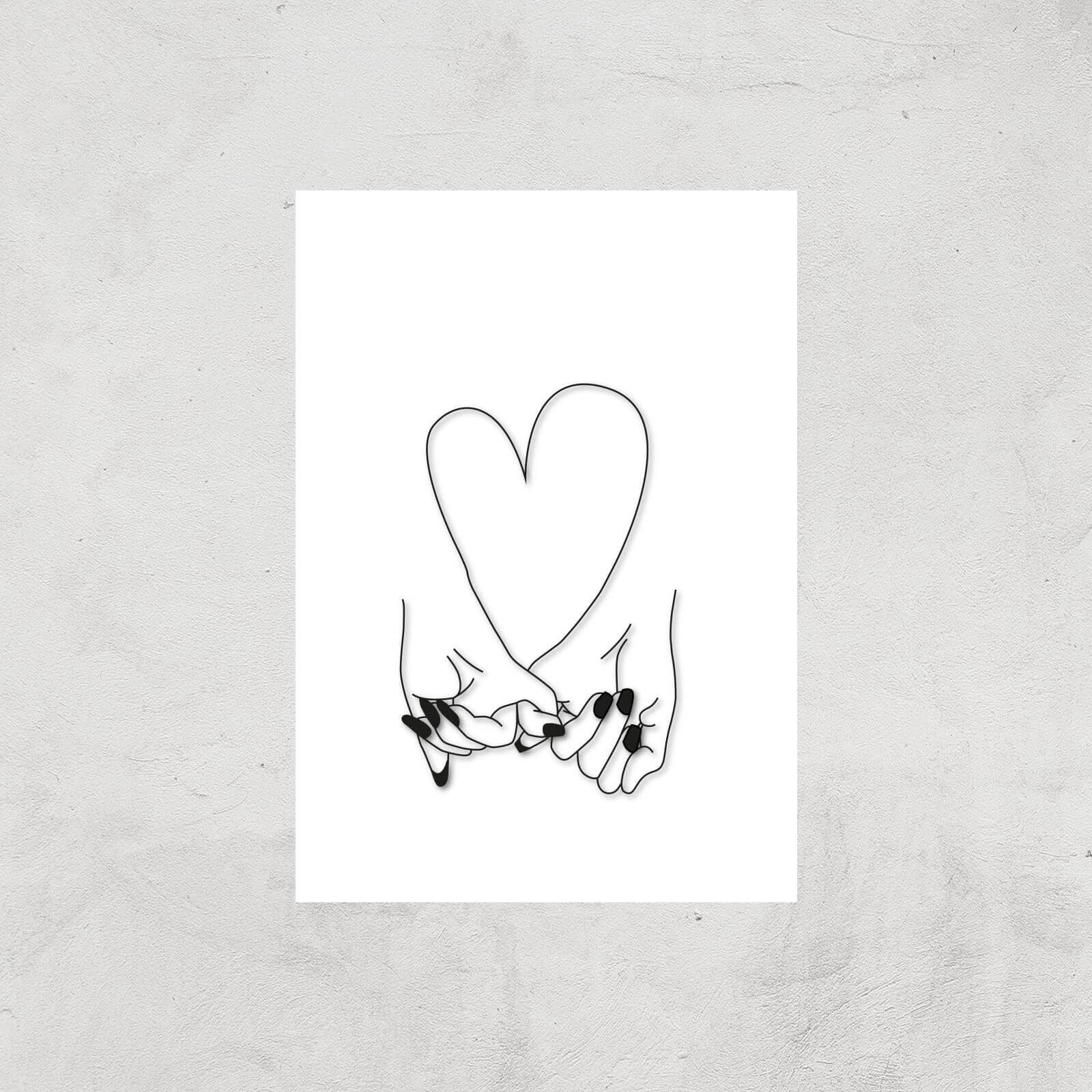 Pinky Promise Her + Her Giclee Art Print - A3 - Print Only
