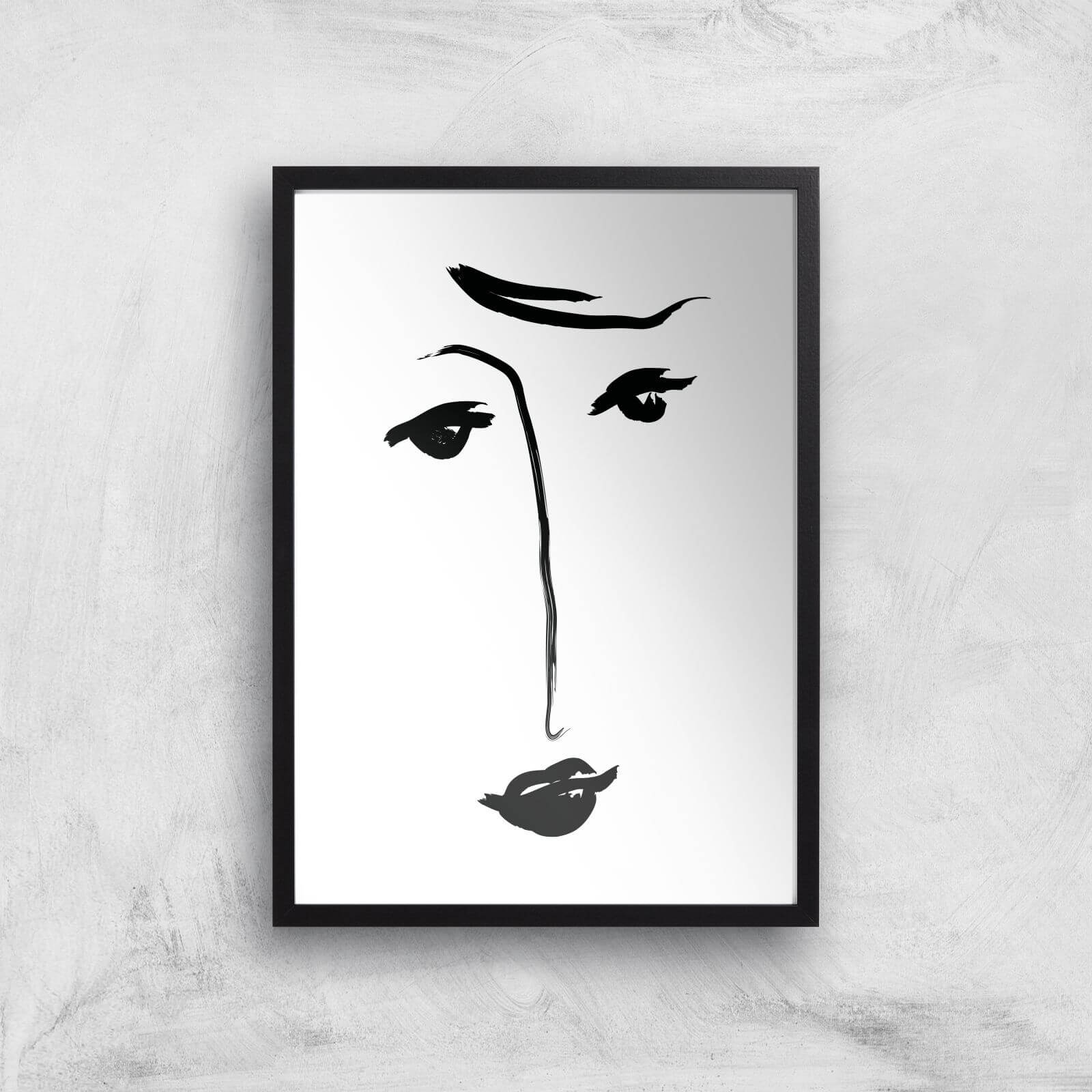 Why The Long Face Giclee Art Print - A2 - Black Frame