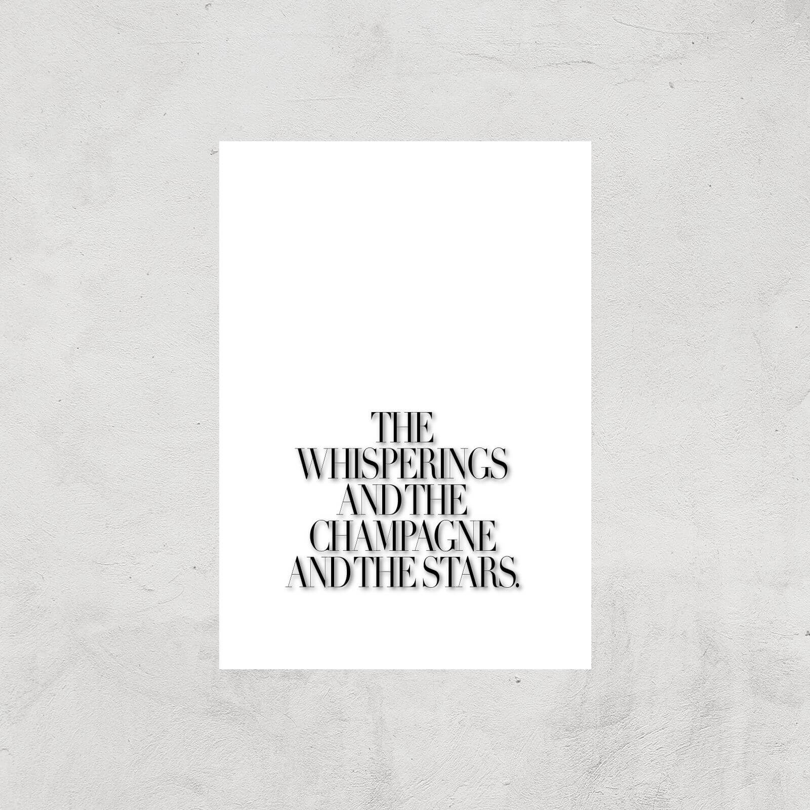 The Whisperings And The Champagne Giclee Art Print - A4 - Print Only