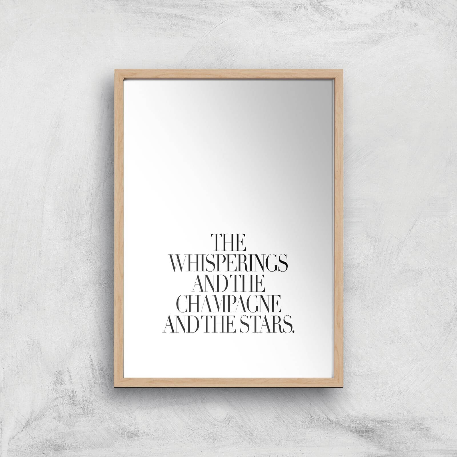 The Whisperings And The Champagne Giclee Art Print - A2 - Wooden Frame