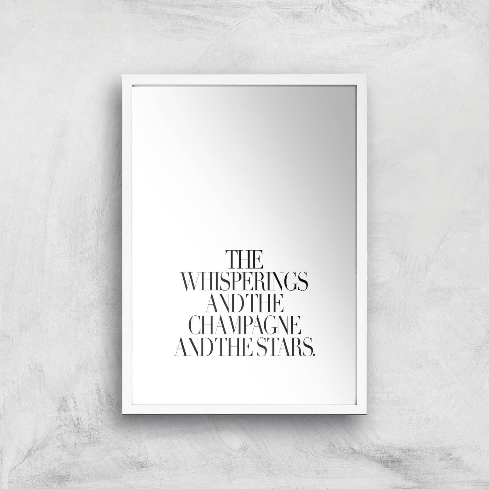The Whisperings And The Champagne Giclee Art Print - A2 - White Frame
