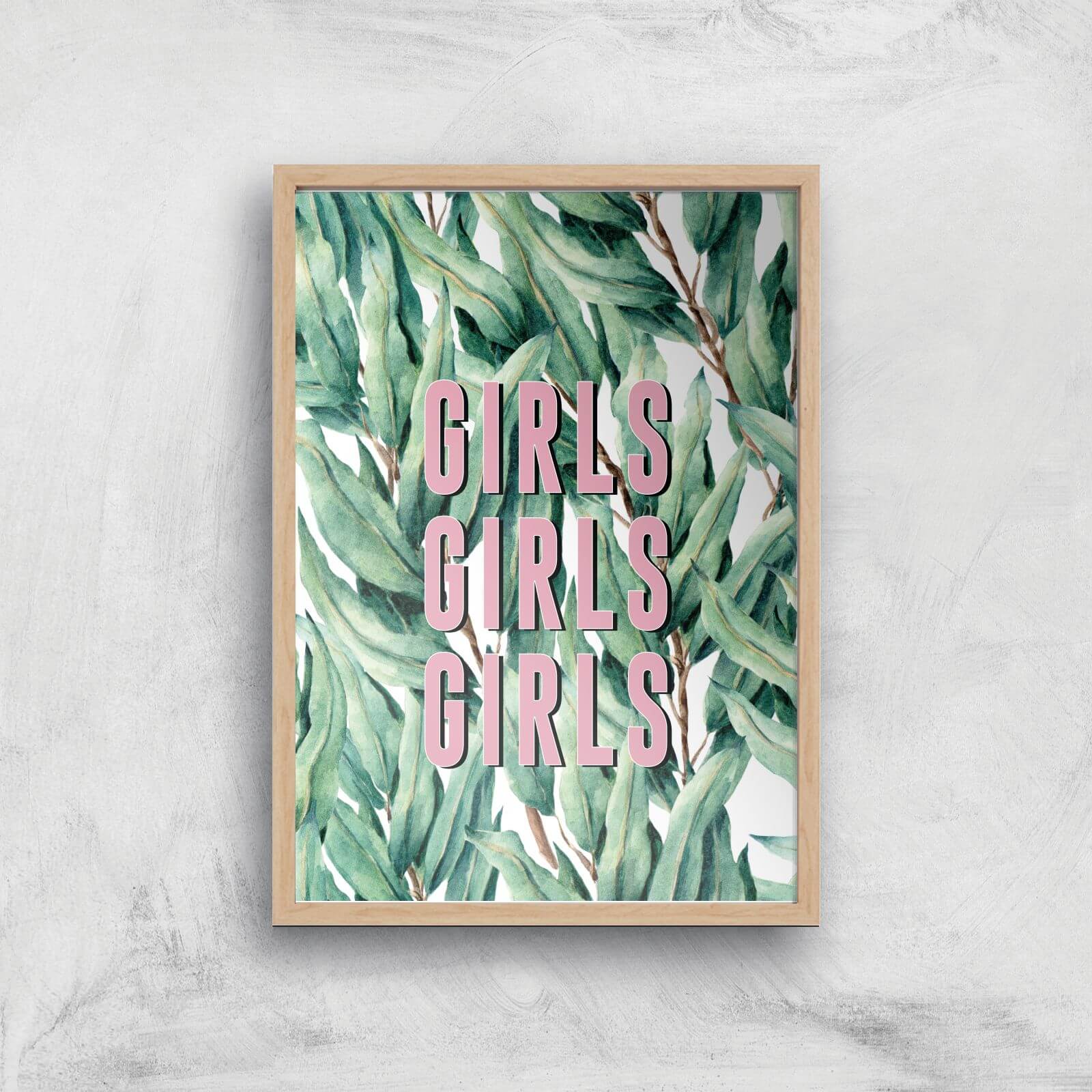 Girls Girls Girls Giclee Art Print - A2 - Wooden Frame
