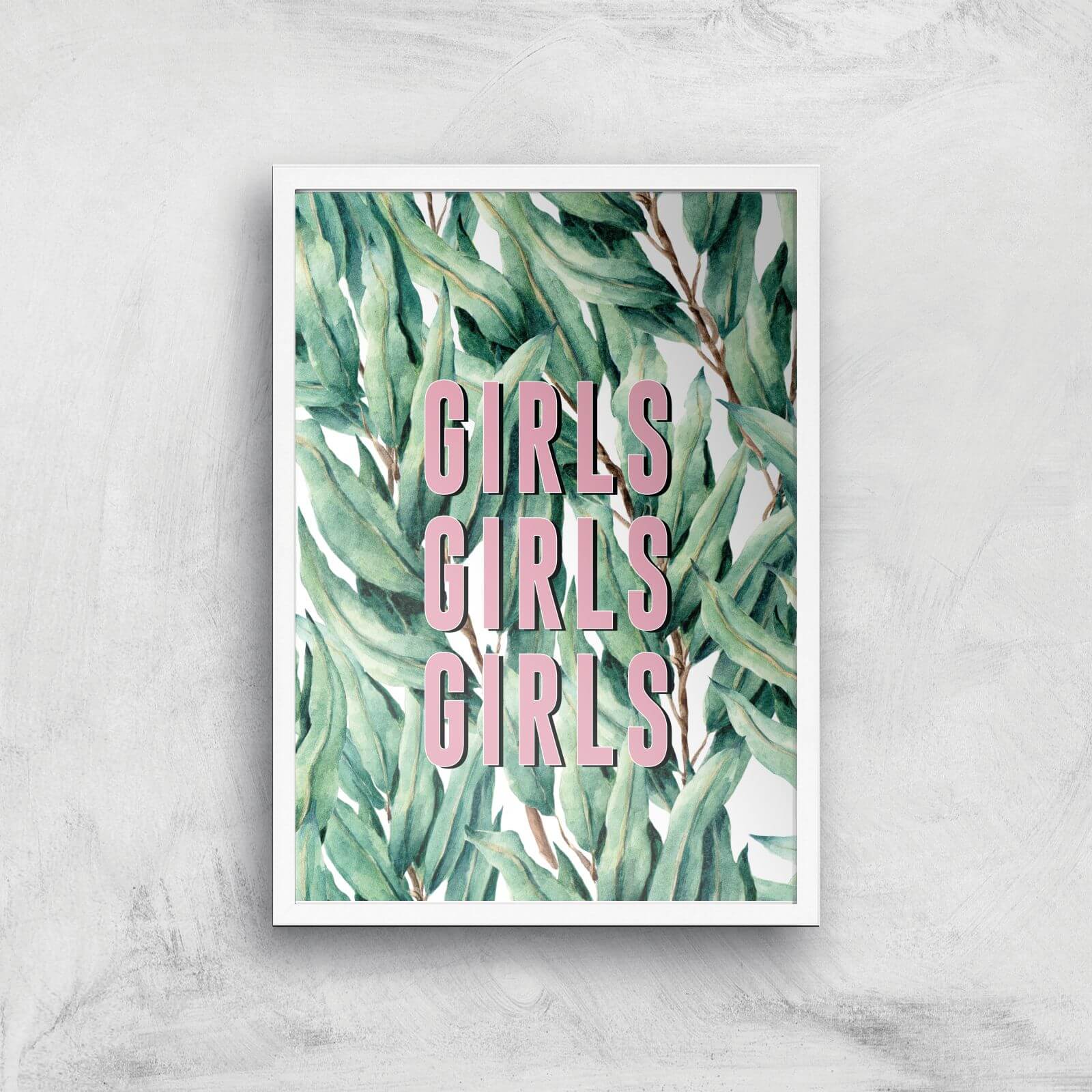 Girls Girls Girls Giclee Art Print - A2 - White Frame