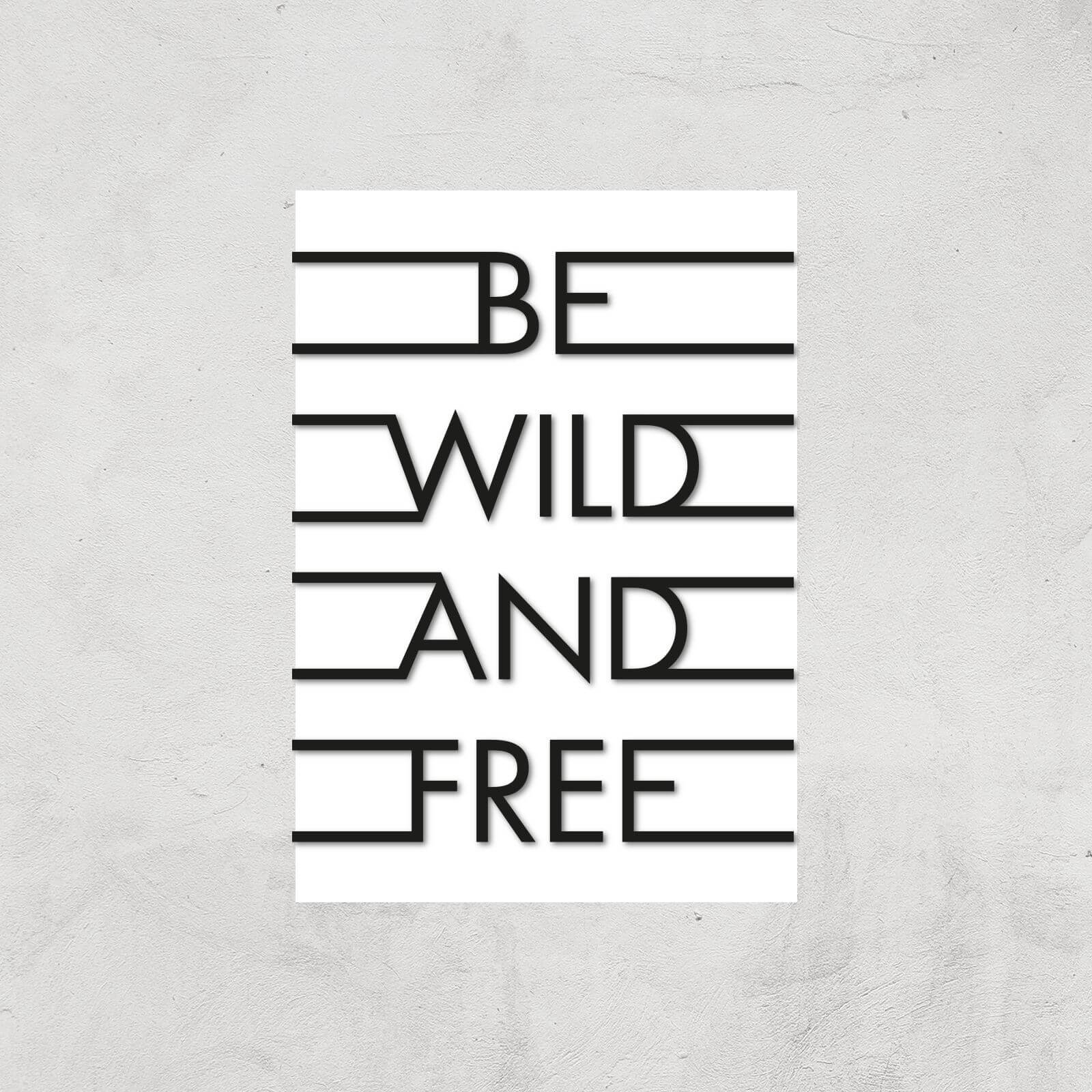 Be Wild & Free Giclee Art Print - A4 - Print Only