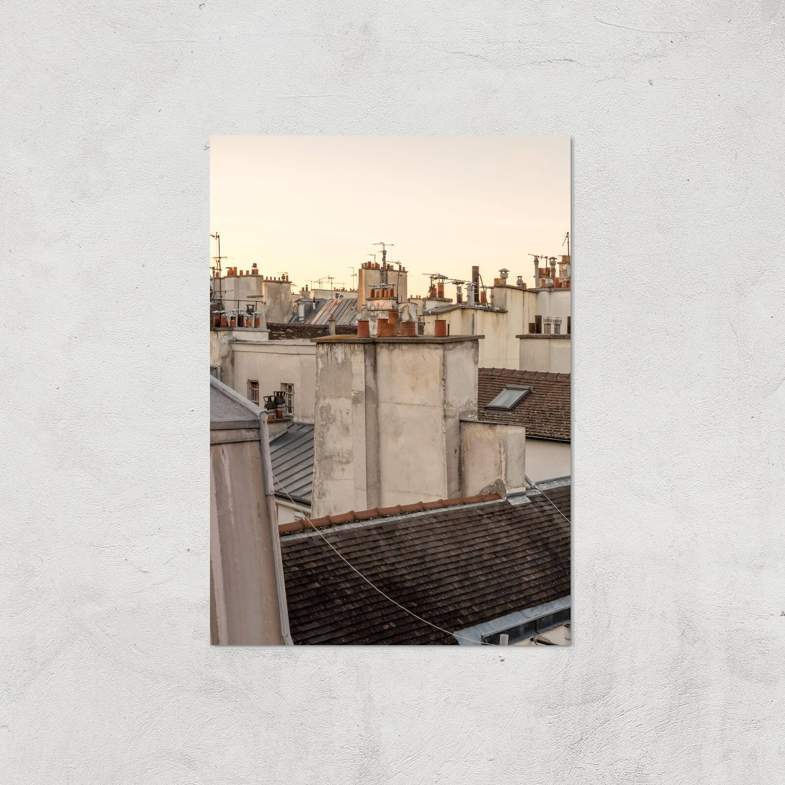 Paris At Dusk Giclee Art Print - A4 - Print Only