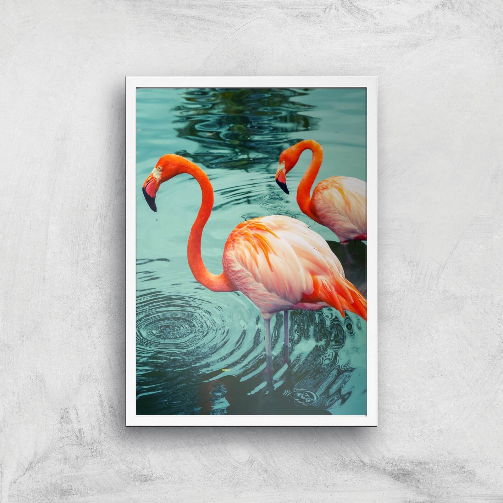 Flamingo Giclee Art Print - A3 - White Frame