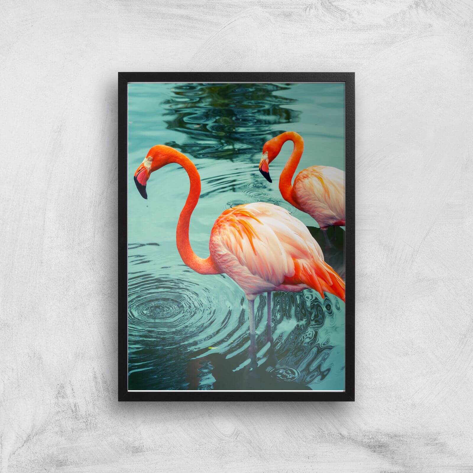 Flamingo Giclee Art Print - A3 - Black Frame