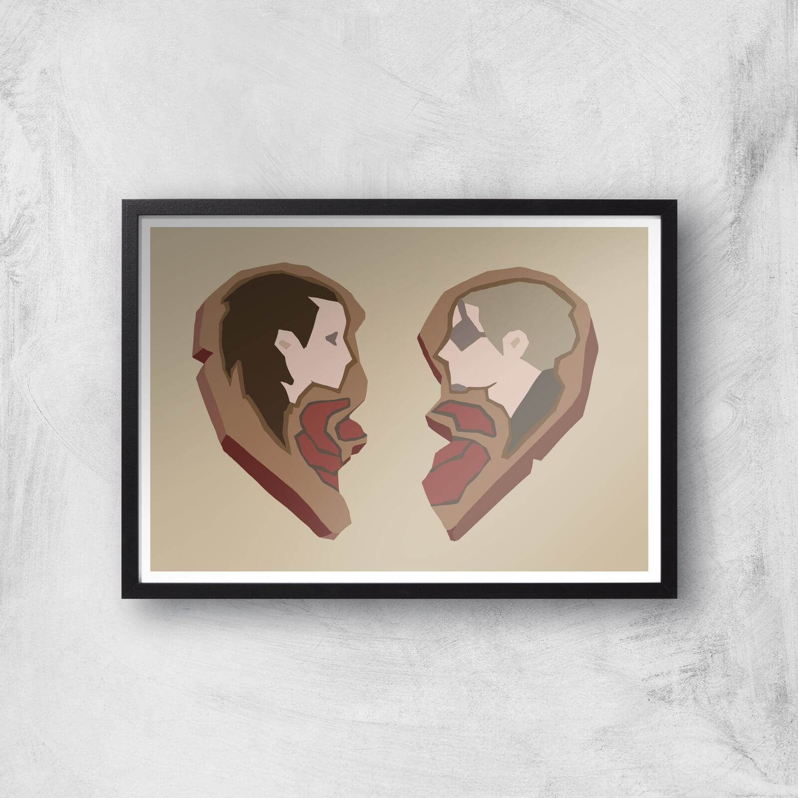 Sea Of Thieves Valentines Heart Art Print Giclee Art Print - A3 - Black Frame
