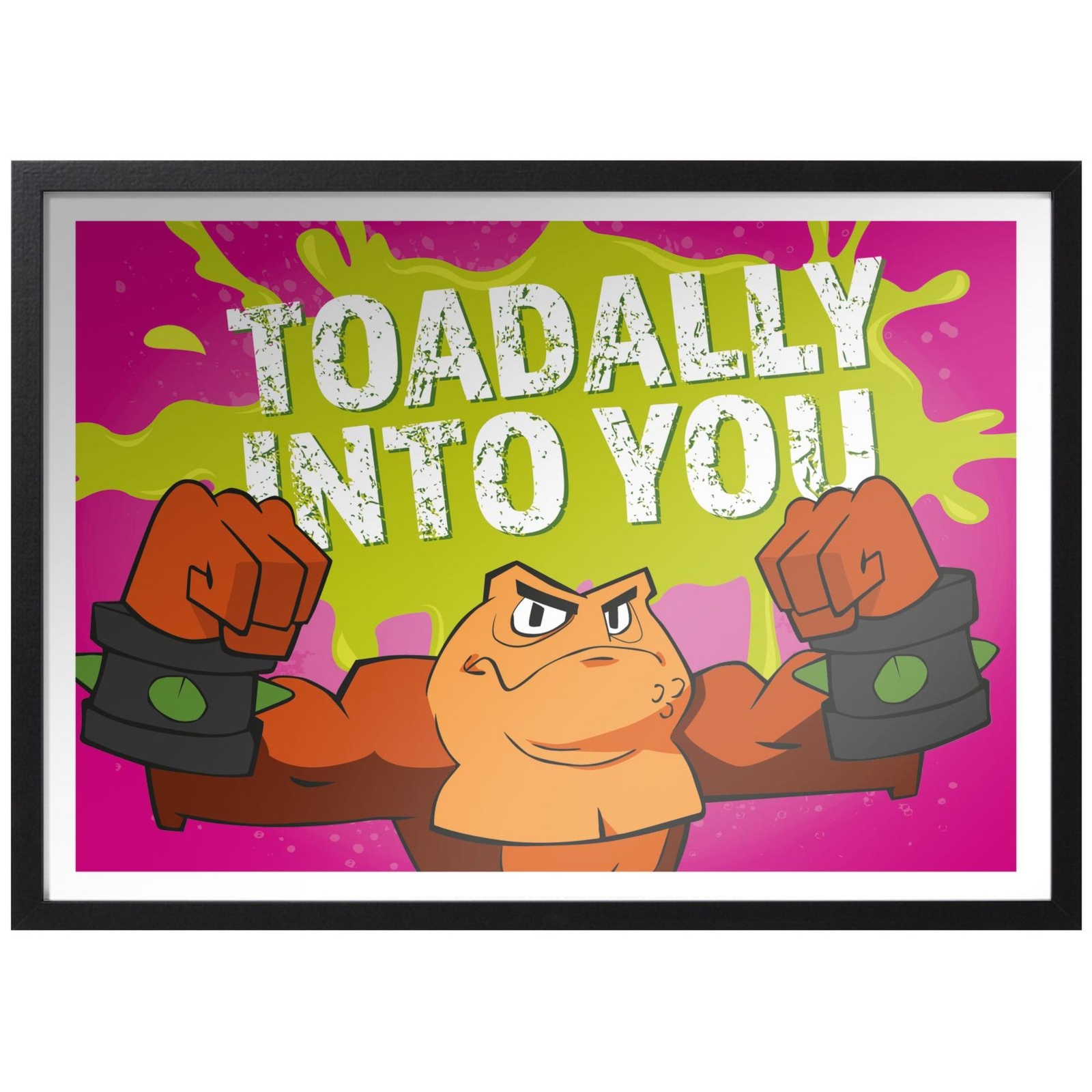 Battletoads Toadally Into You Art Print Giclee Art Print - A4 - Black Frame