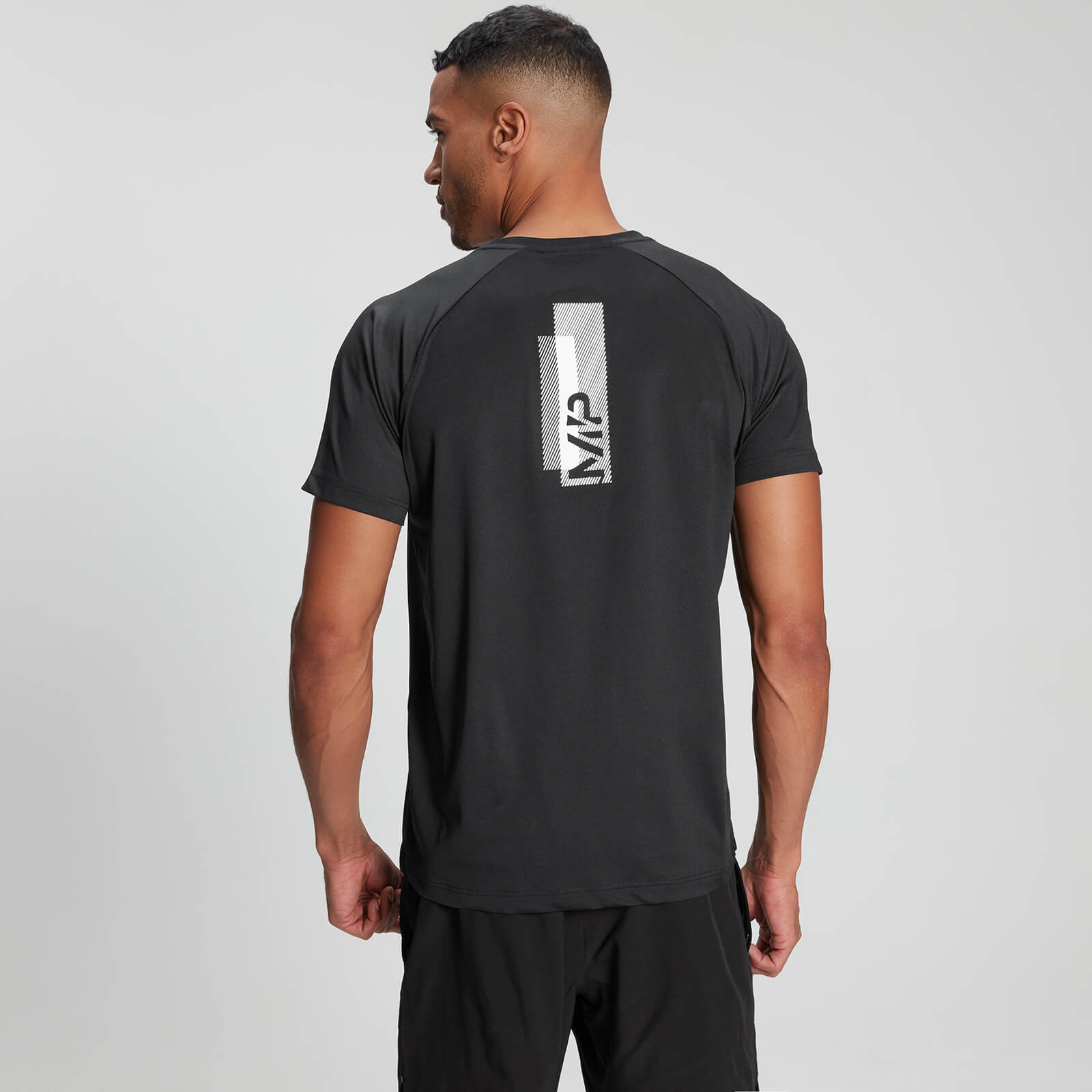 Camiseta de manga corta de entrenamiento estampada para hombre - Negro - M