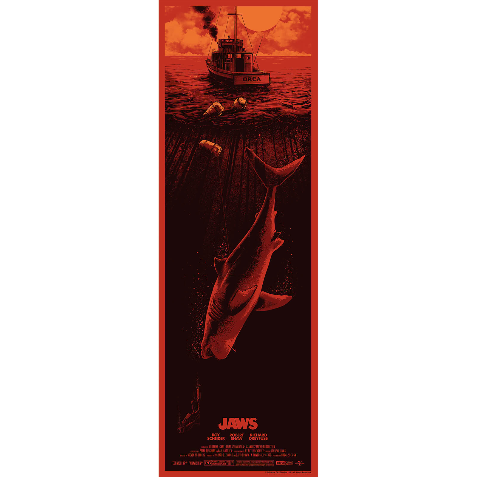 Jaws Screenprint by Nos4a2 Design