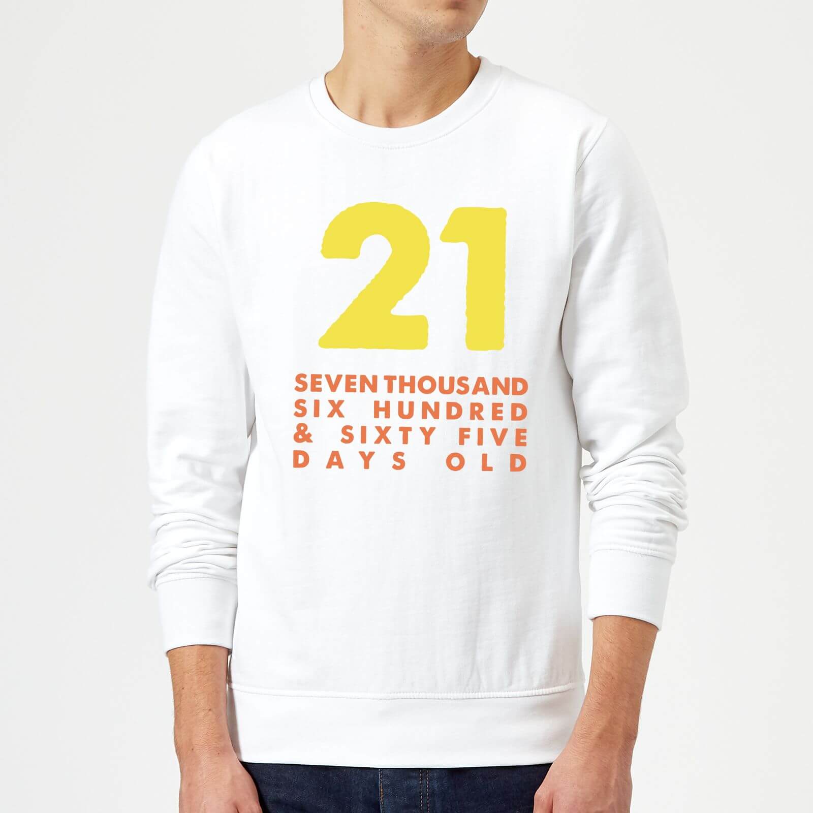 21 Seven Thousand Six Hundred And Sixty Five Days Old Sweatshirt - White - M - White