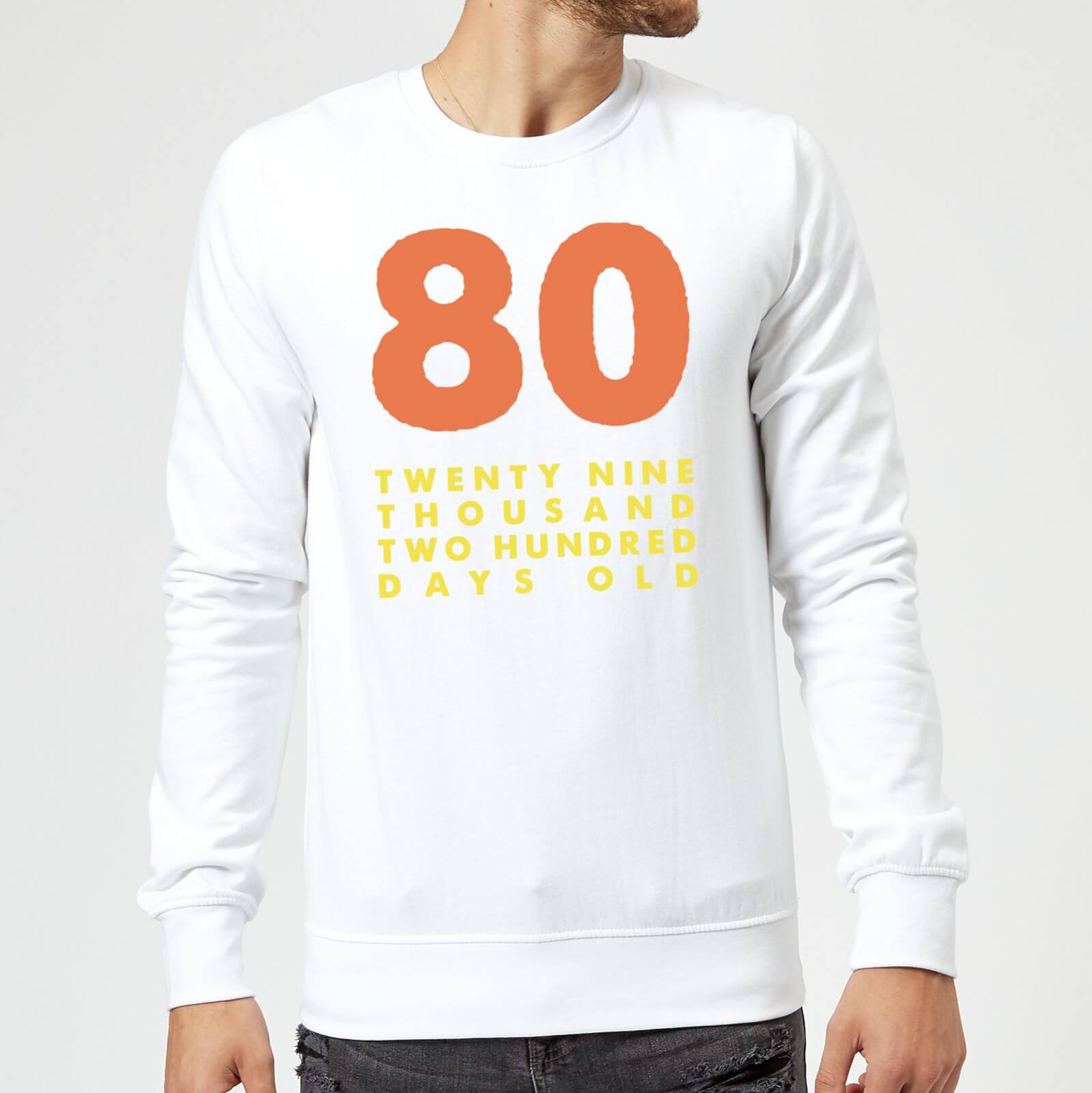 80 Twenty Nine Thousand Two Hundred Days Old Sweatshirt - White - S - White