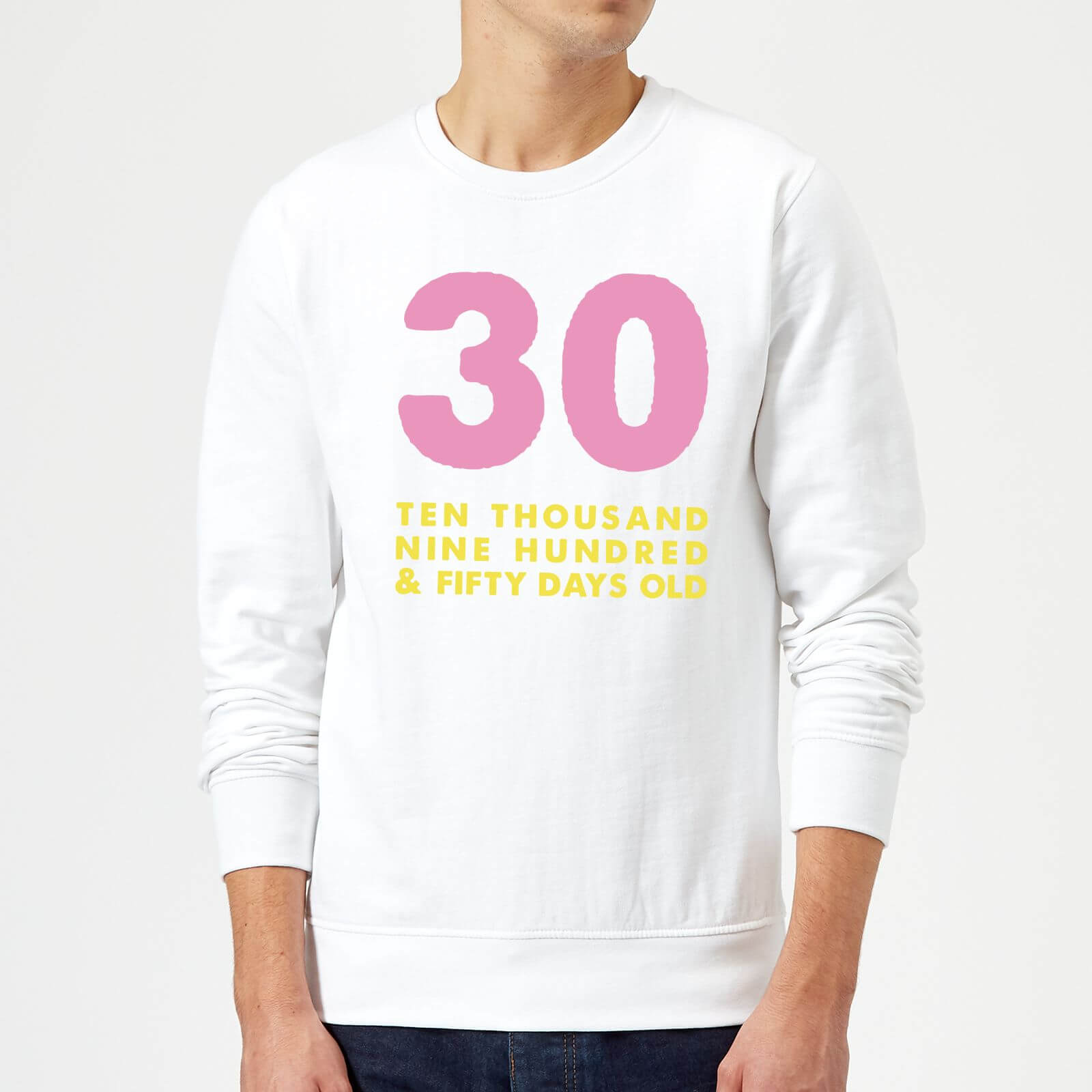 30 Ten Thousand Nine Hundred And Fifty Days Old Sweatshirt - White - XXL - White