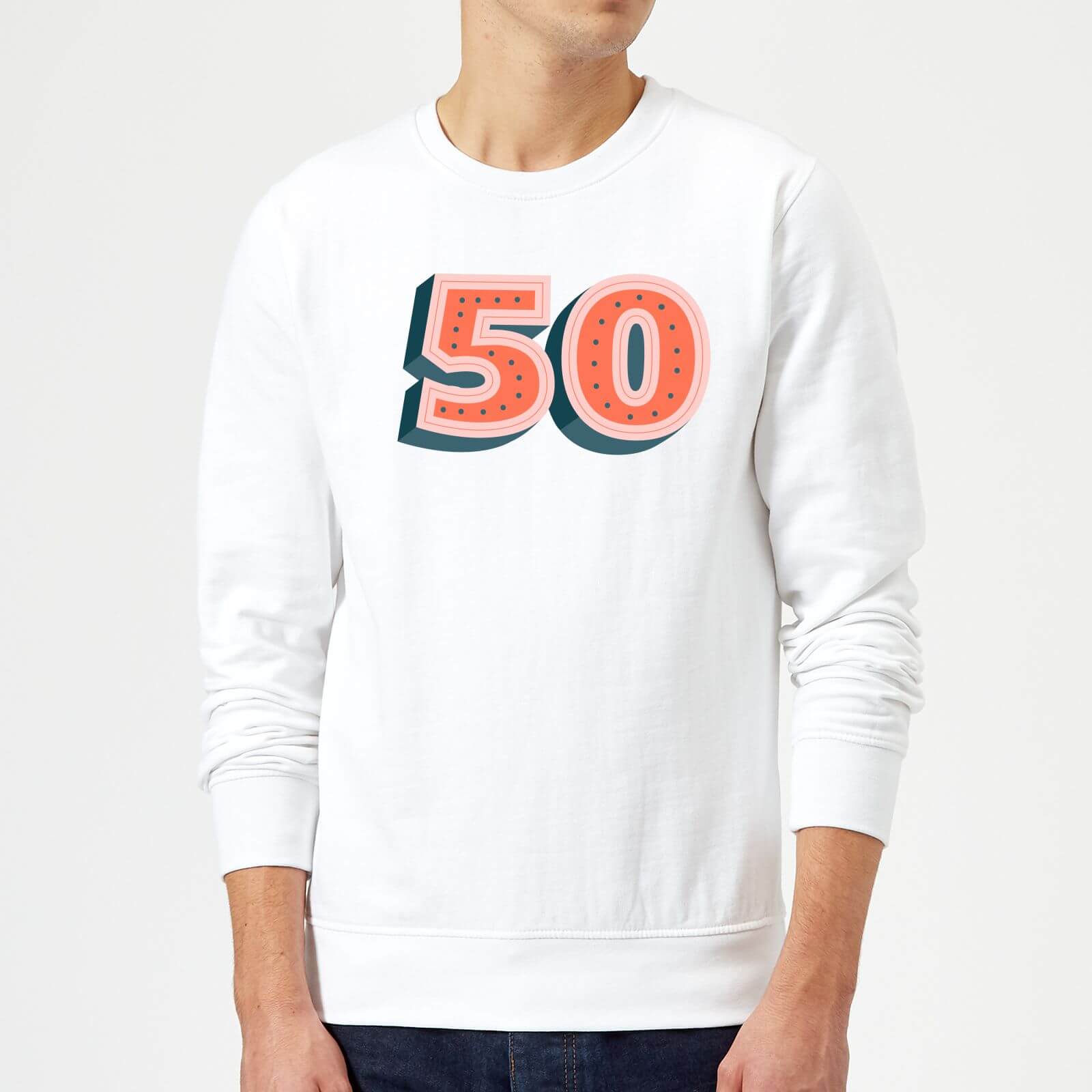 50 Dots Sweatshirt - White - S - White