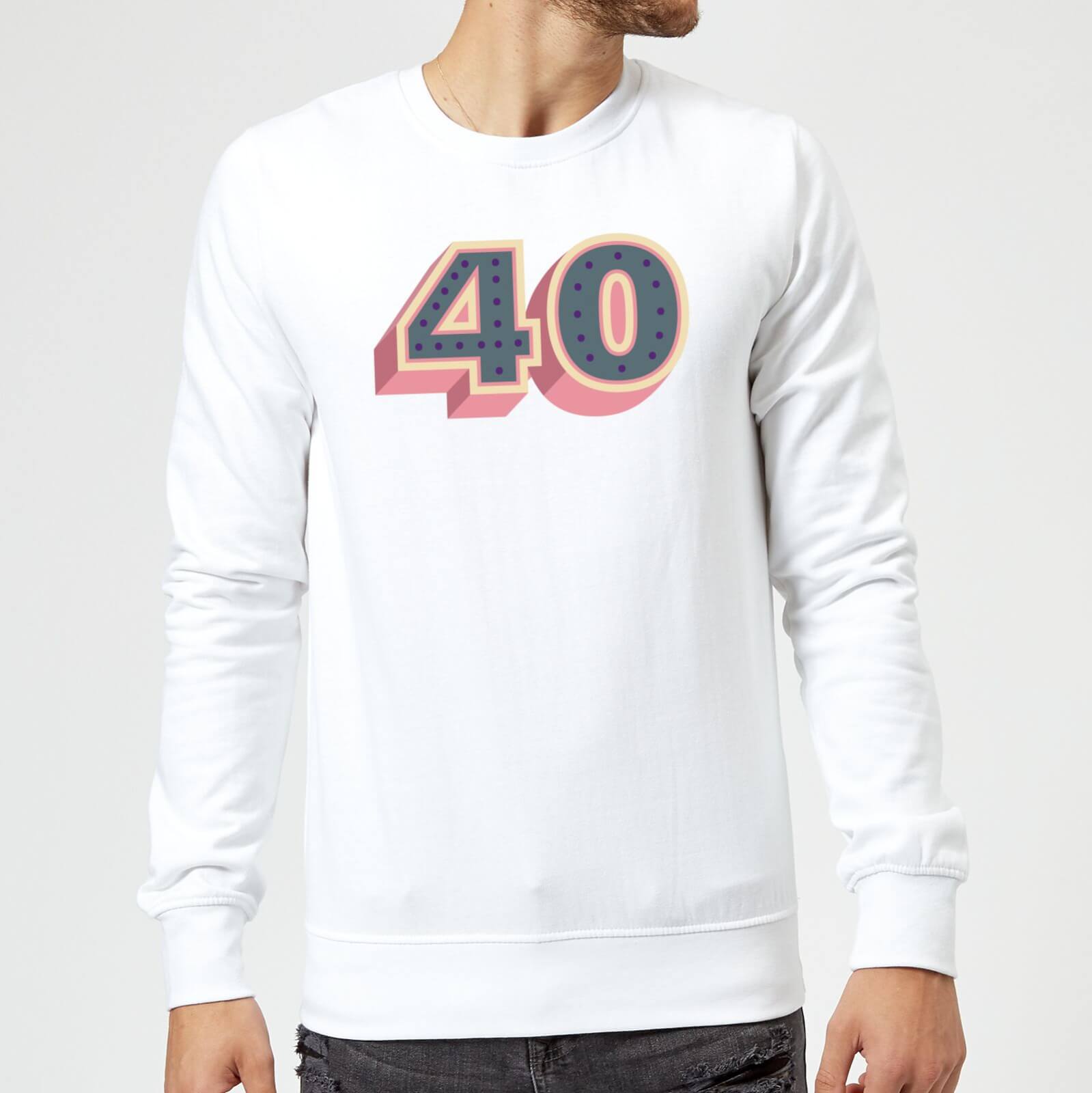 40 Dots Sweatshirt - White - S - White